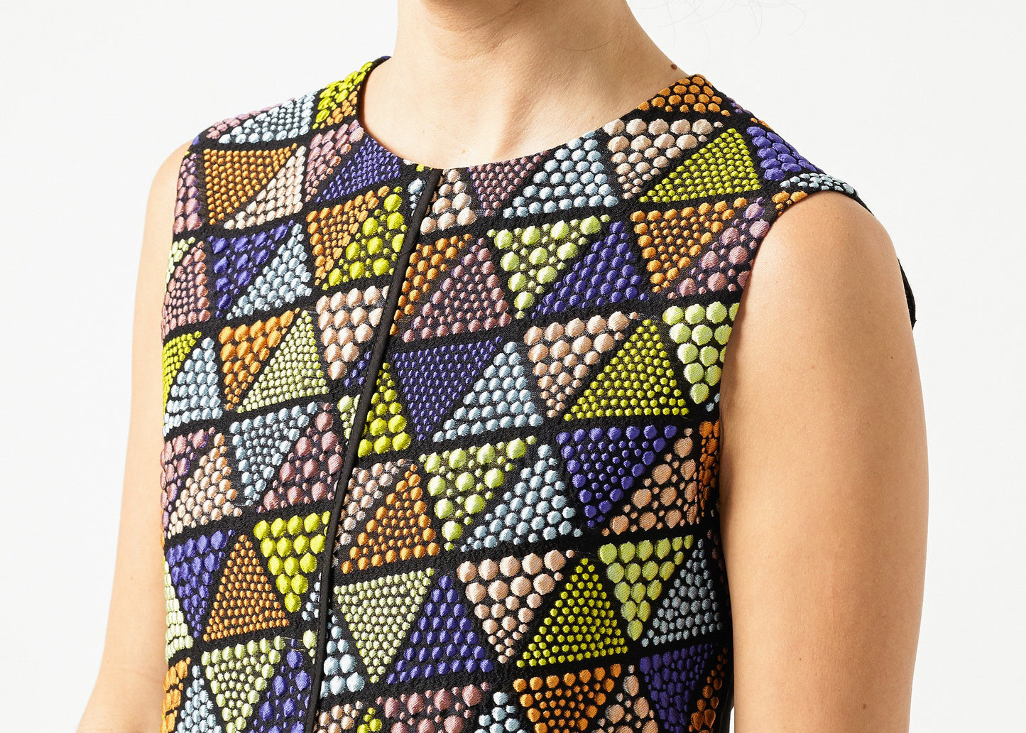 Triangle Sleeveless Dress in Multi - annaclothes
