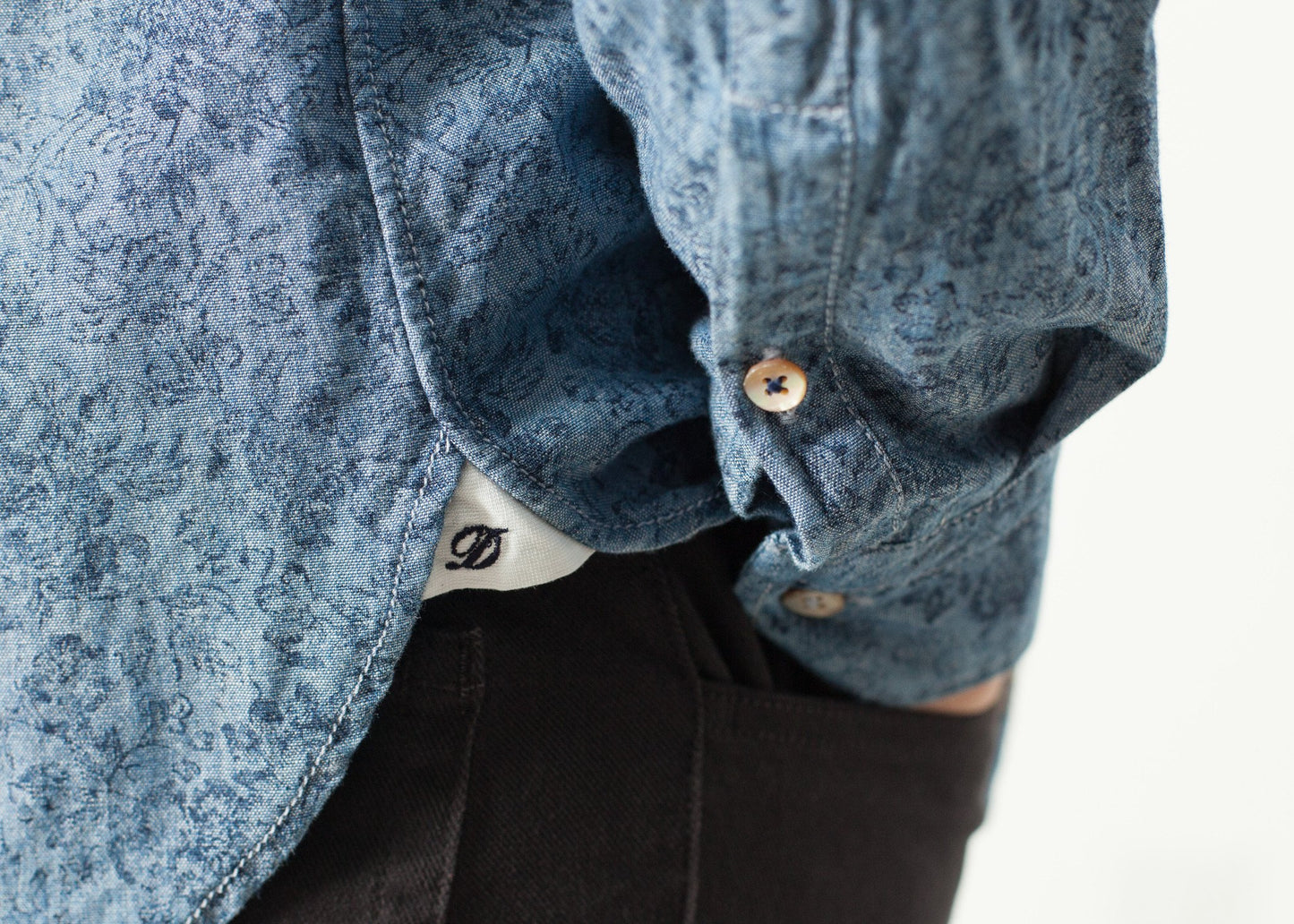 Floral Button-Up in Blue - annaclothes