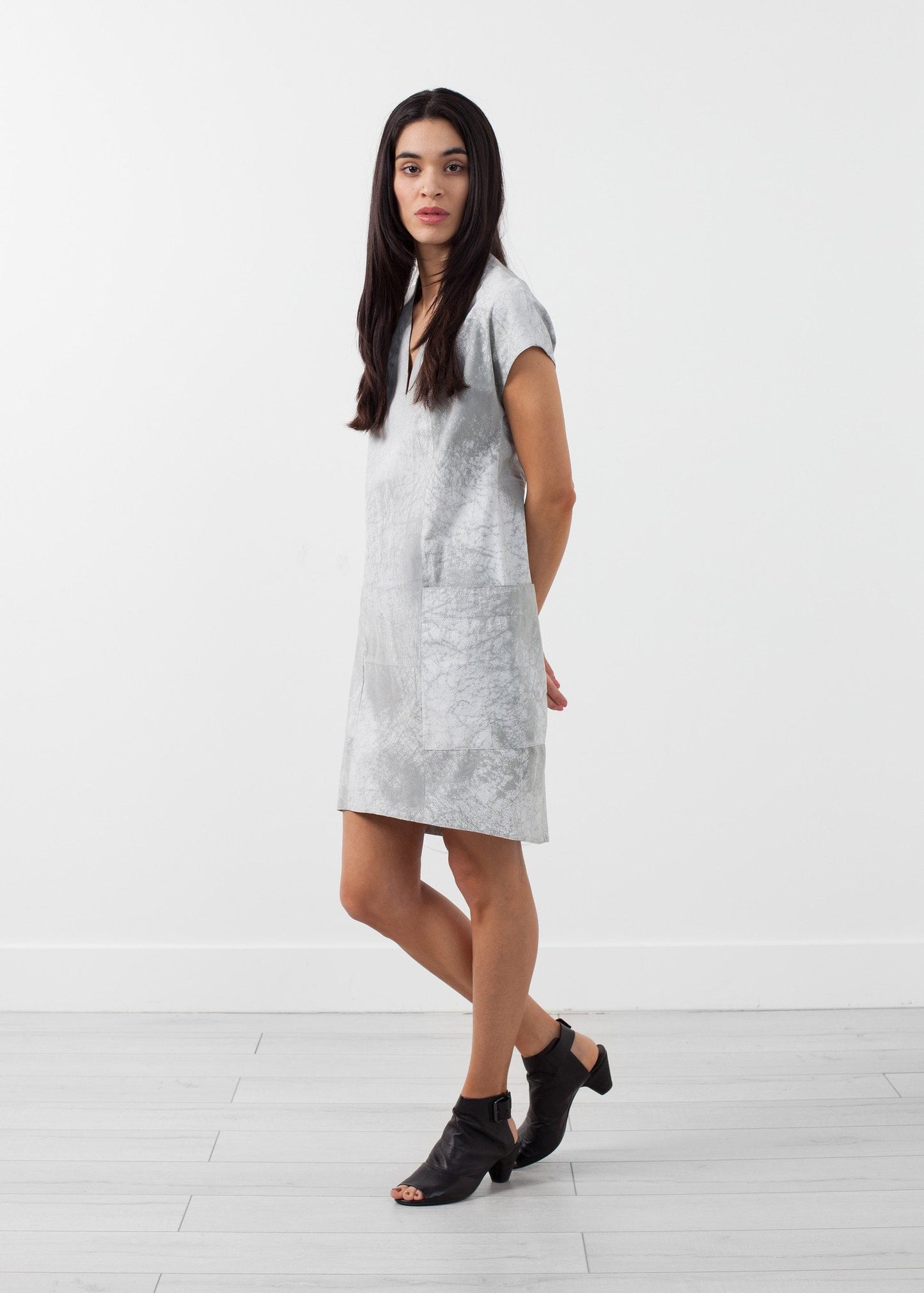 Polygon Leather Dress - annaclothes