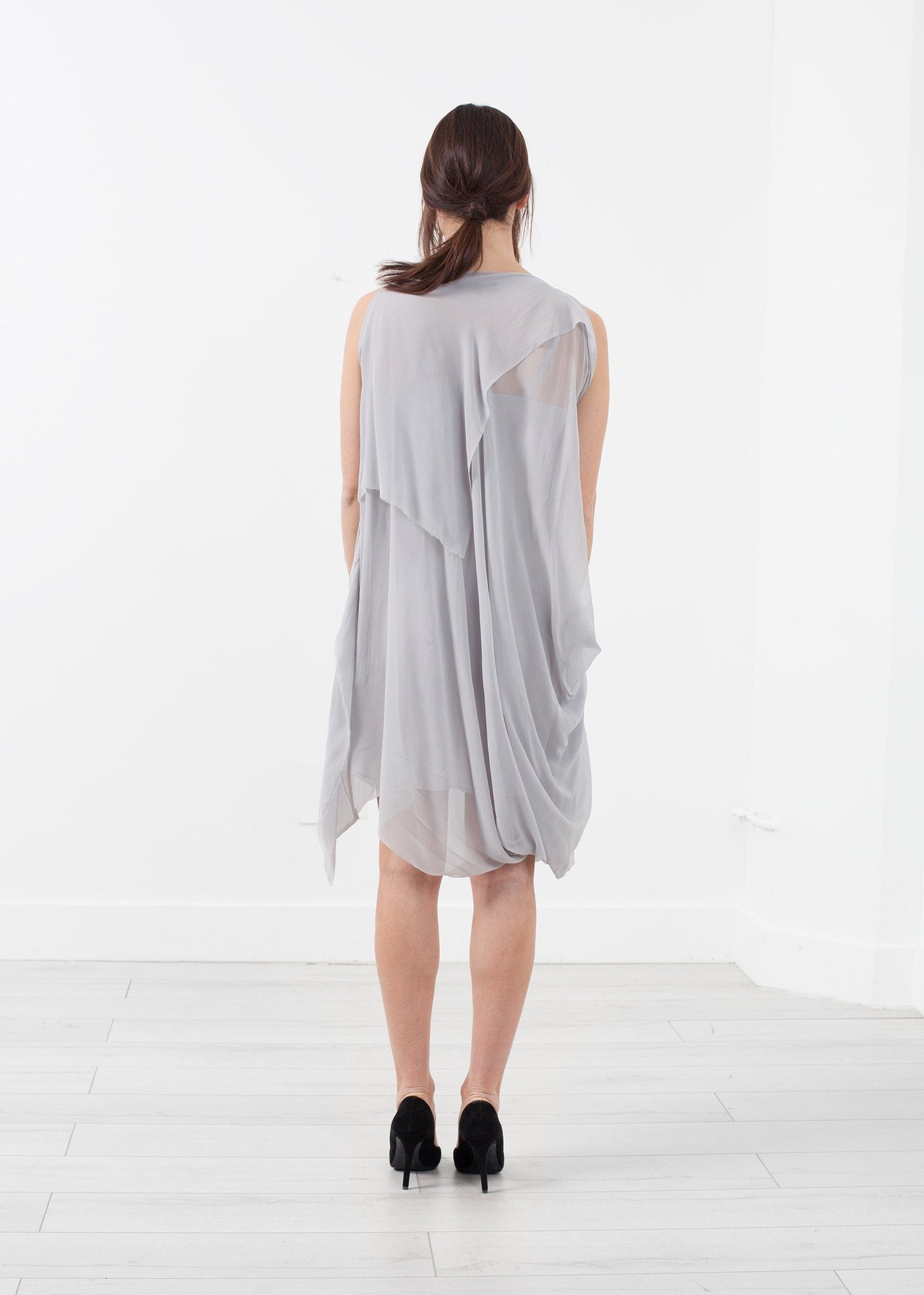 Chiffon Draped Dress - annaclothes