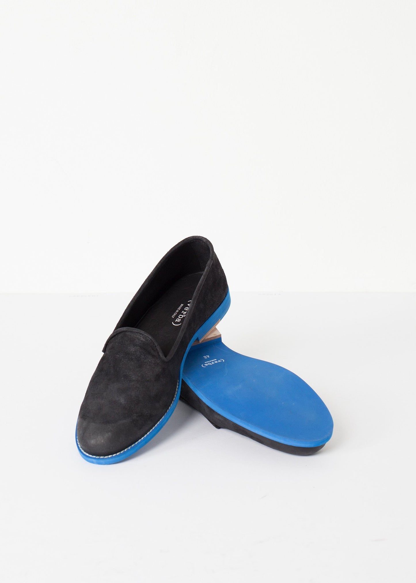 Suede Loafers - Black/Blue - annaclothes
