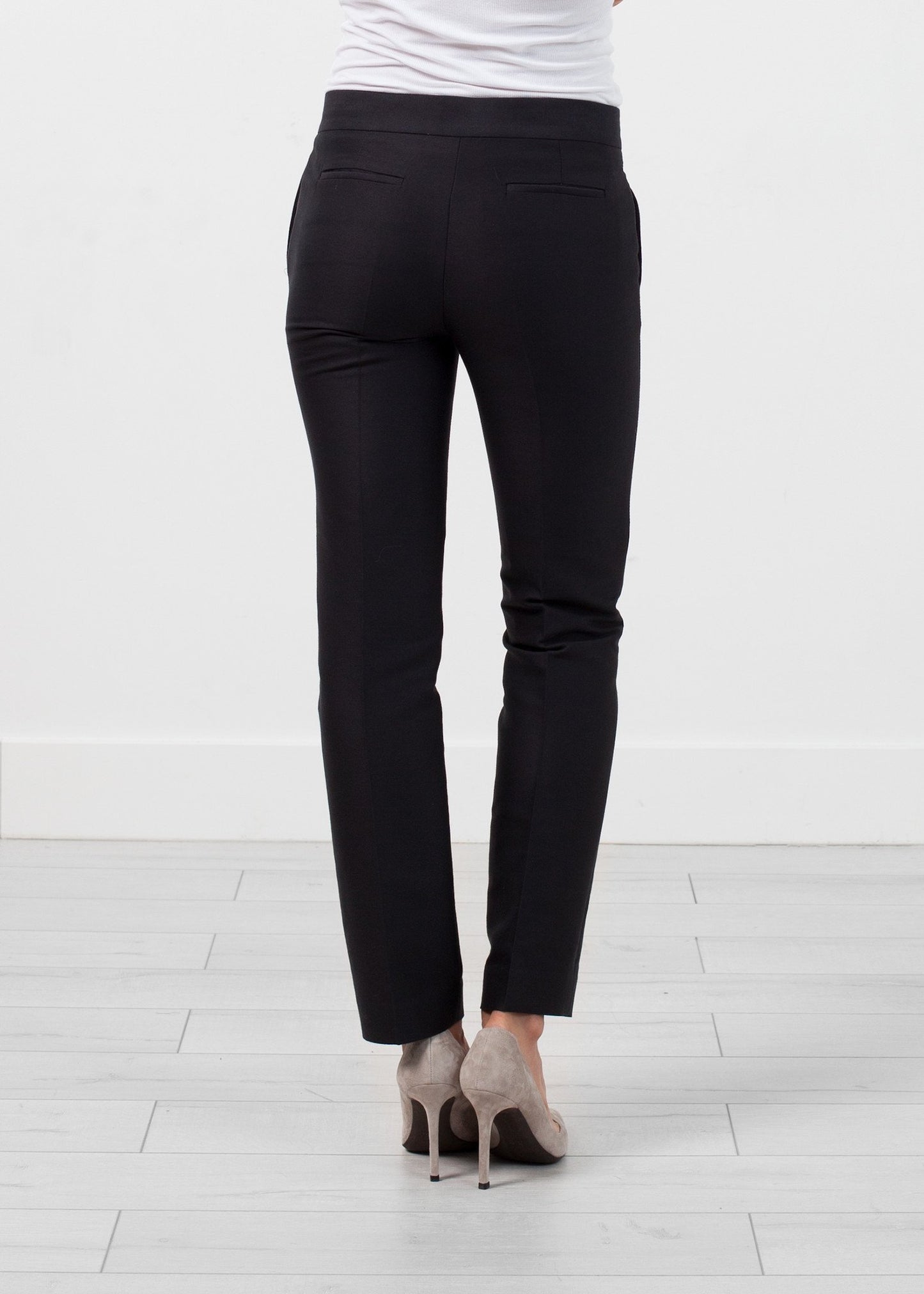 Straight Seam Trouser in Black - annaclothes