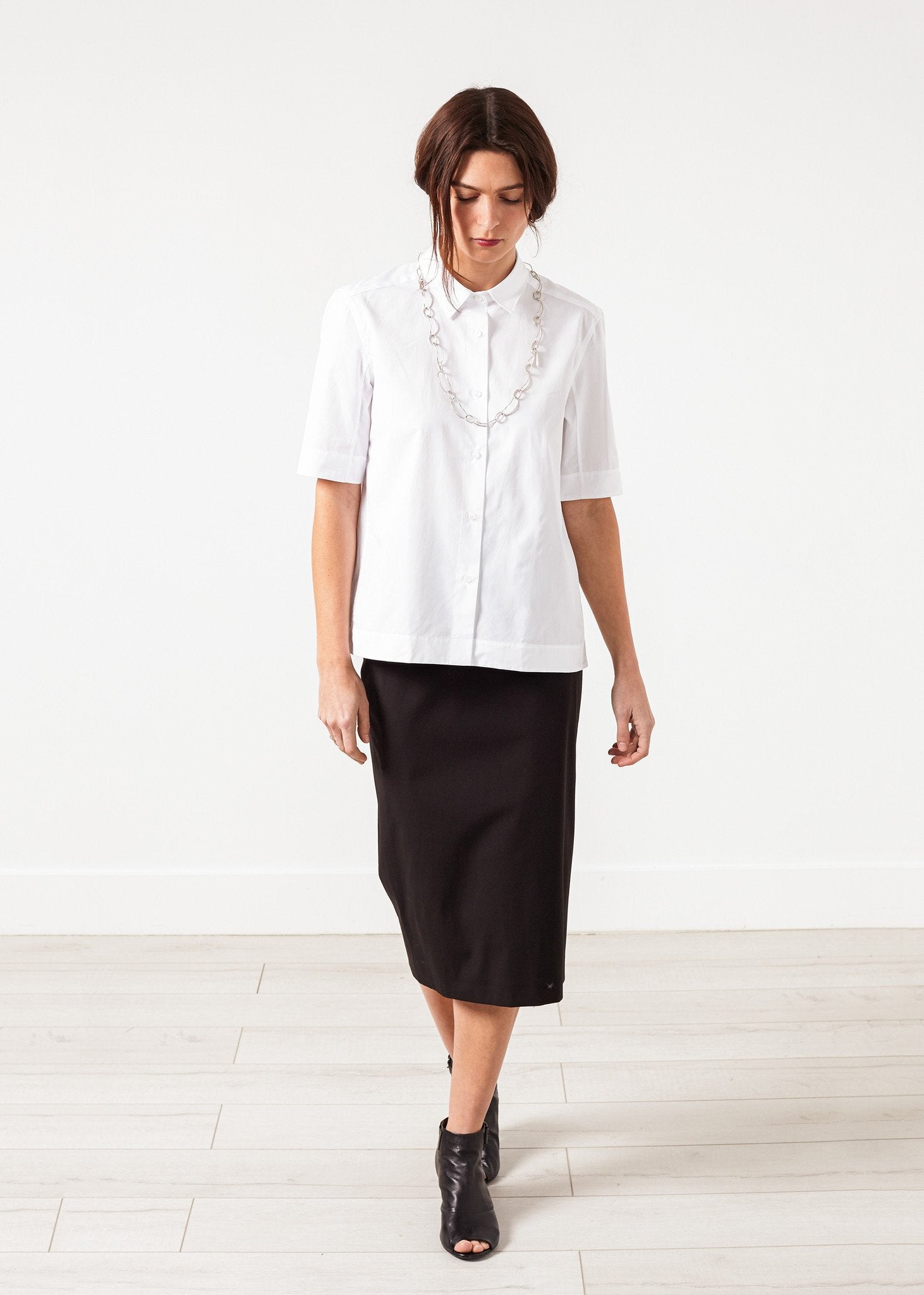 Lara Shirt in White - annaclothes