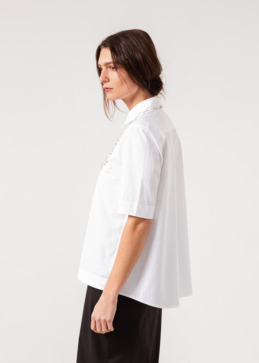 Lara Shirt in White - annaclothes
