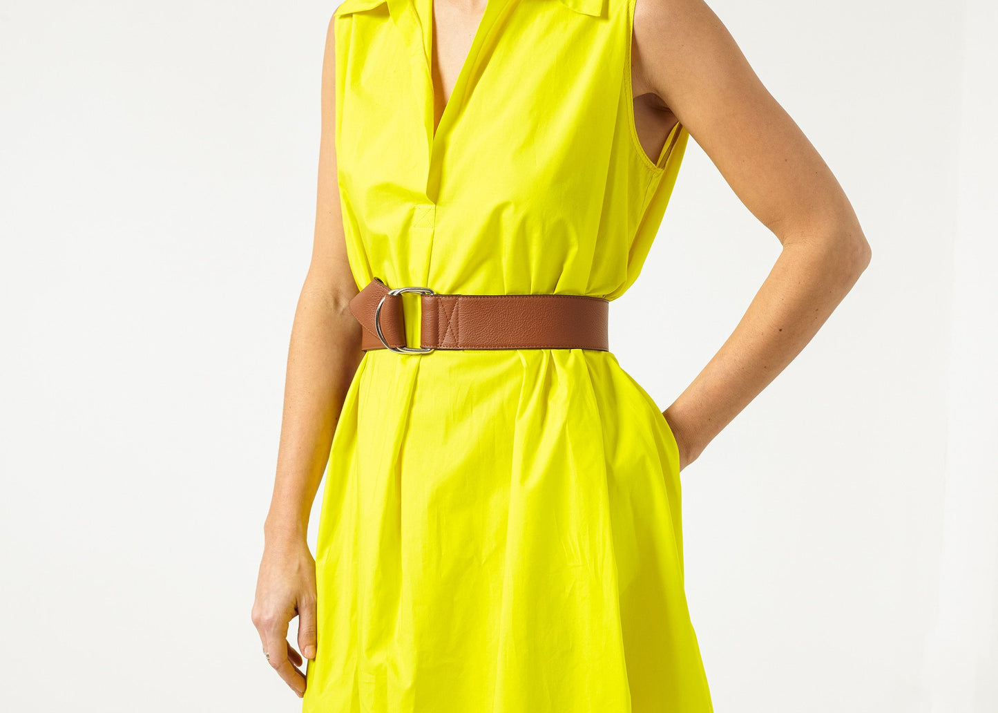 Balloon Cotton Dress in Yellow - annaclothes