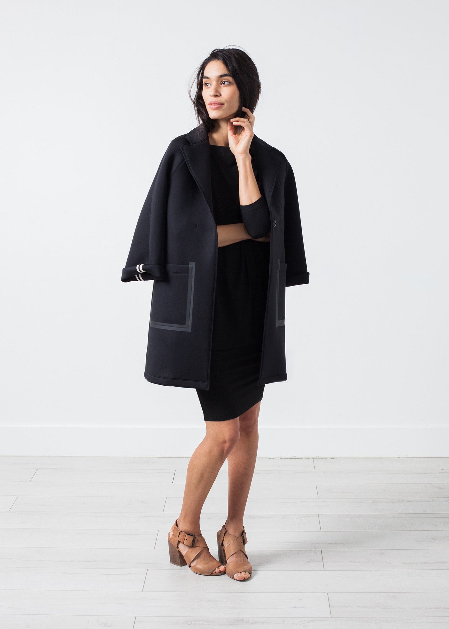 Tapered Boat Neck Dress - annaclothes