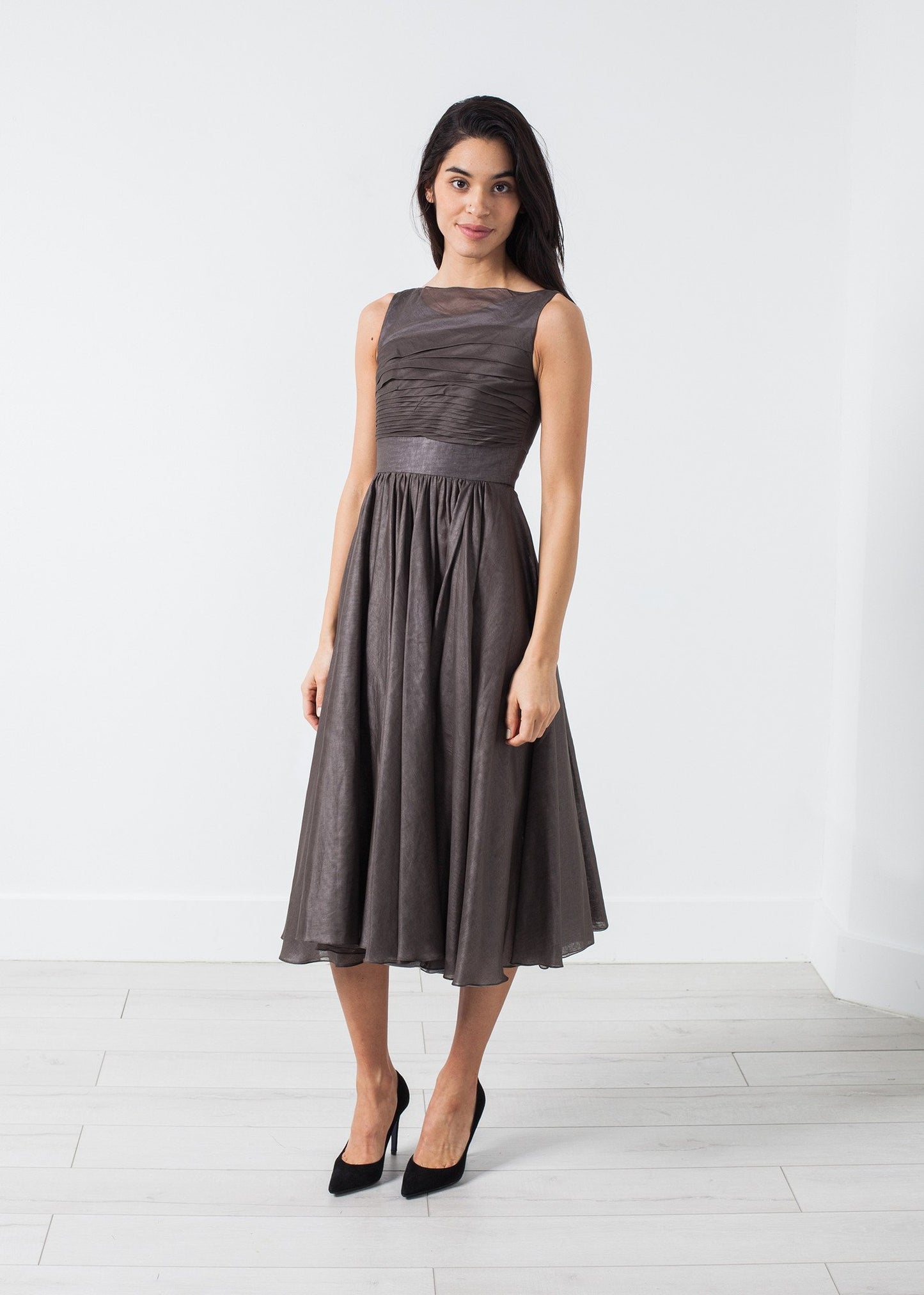 Voile Dress in Grey Pearl - annaclothes