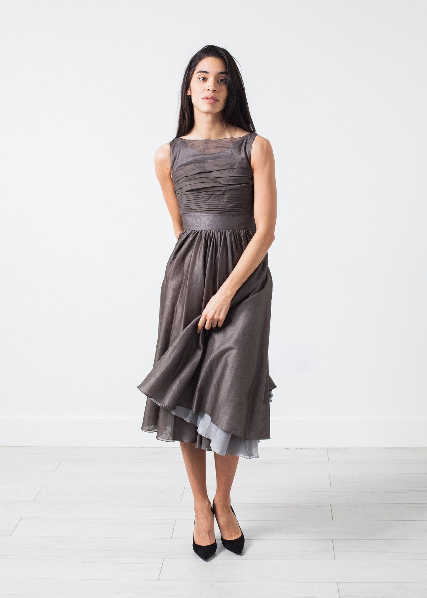 Voile Dress in Grey Pearl - annaclothes