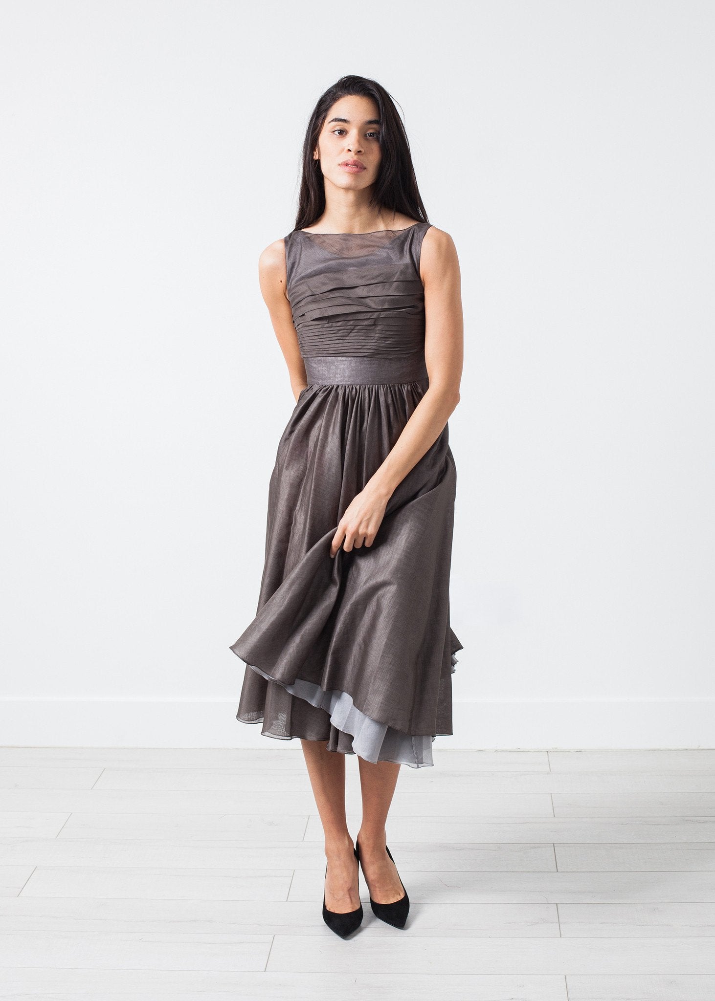 Voile Dress in Grey Pearl - annaclothes
