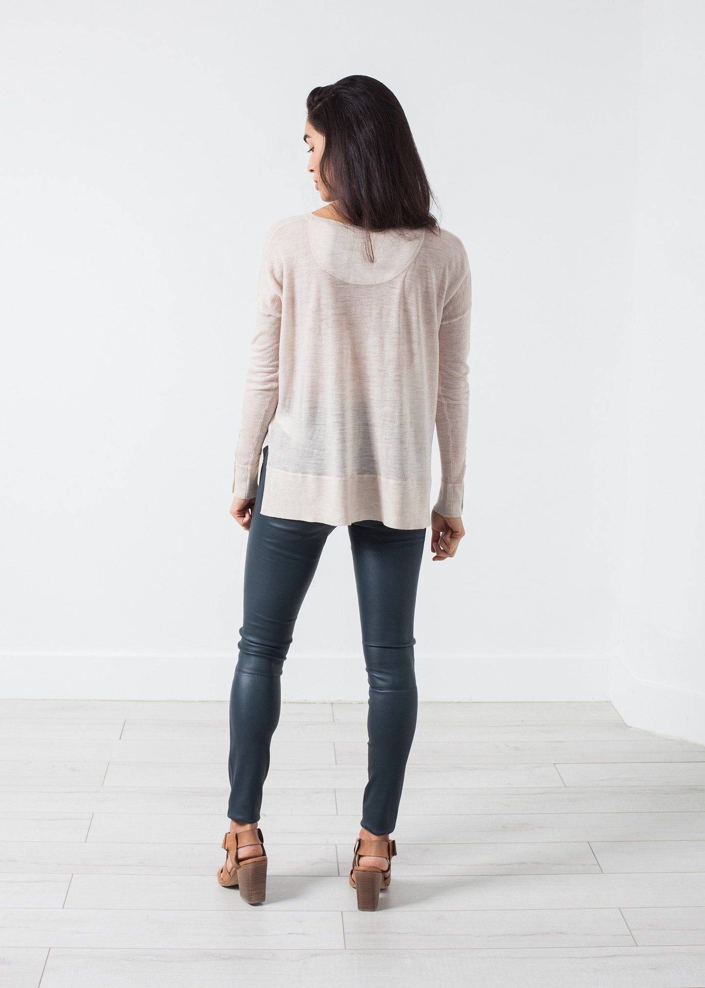 Elenaso Leather Trouser in Cool Grey - annaclothes