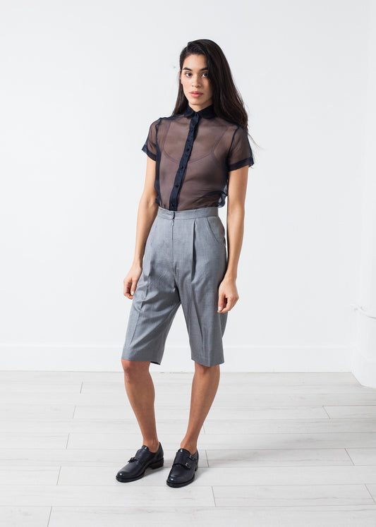Silk Shorts in Grey - annaclothes