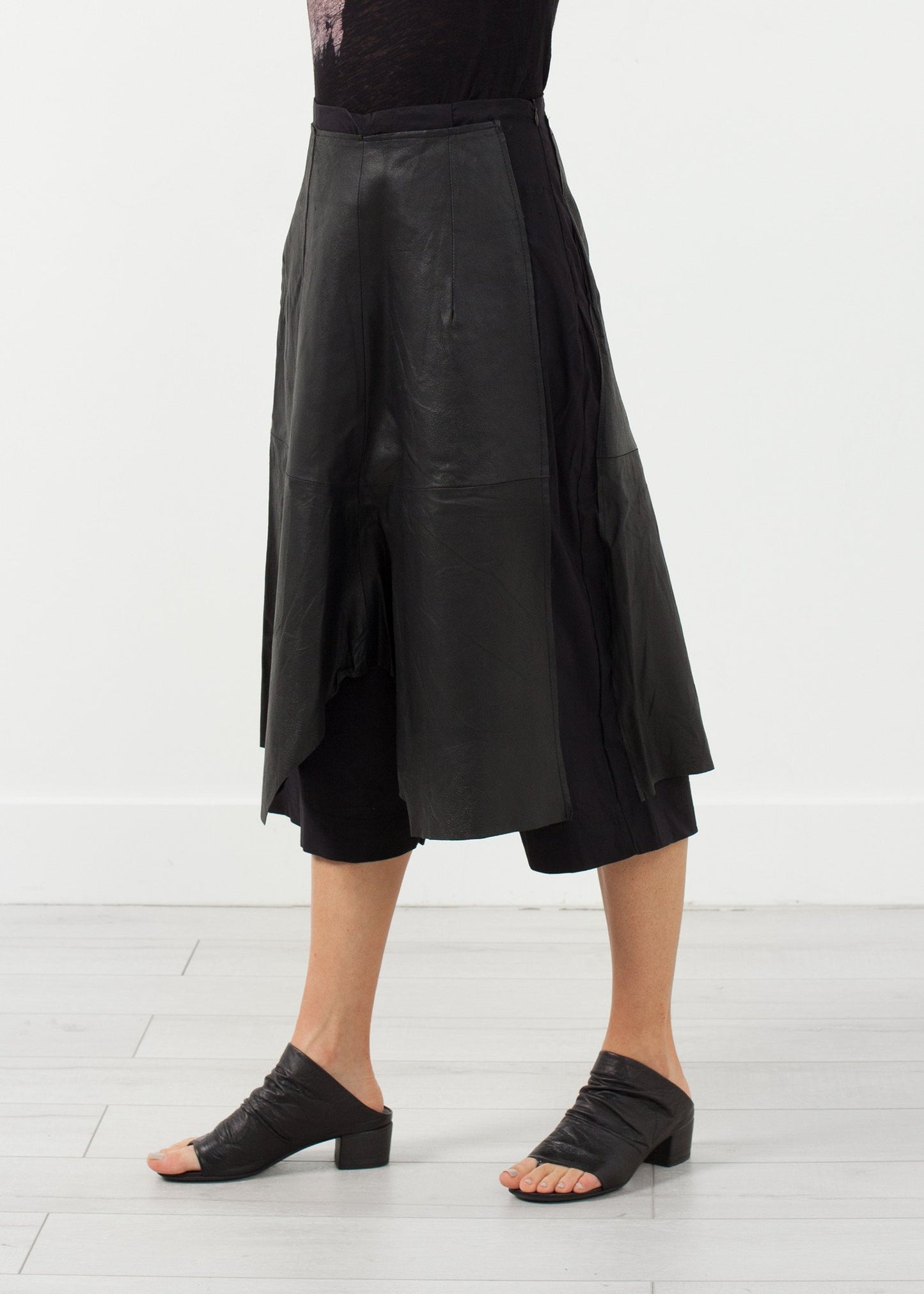 Leather Drop Crotch Pants - annaclothes
