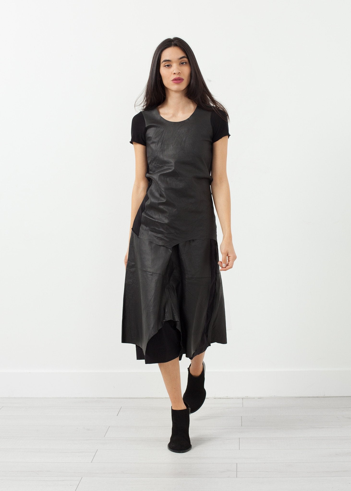 Leather Drop Crotch Pants - annaclothes