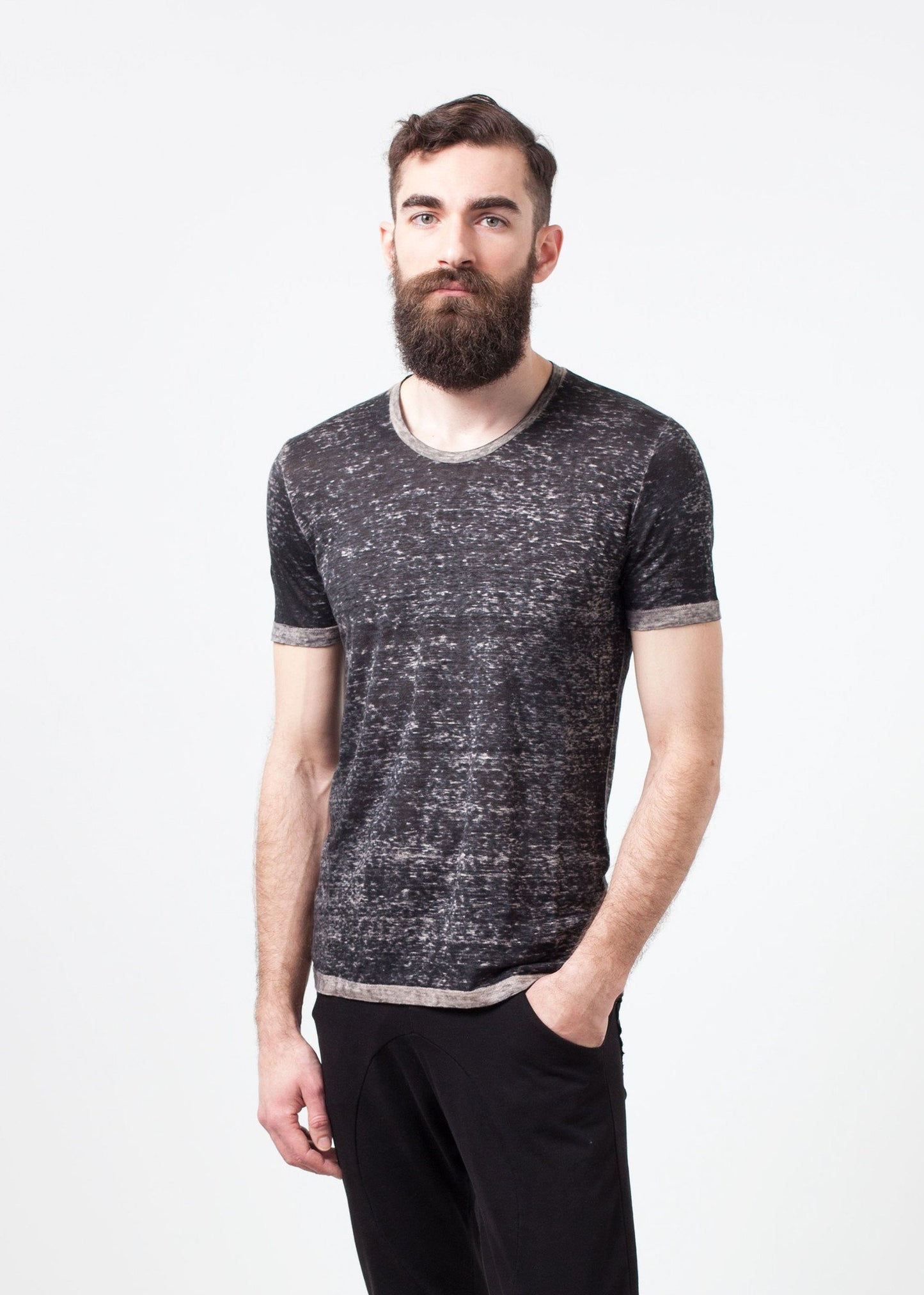 Linen T-shirt in Rope - annaclothes