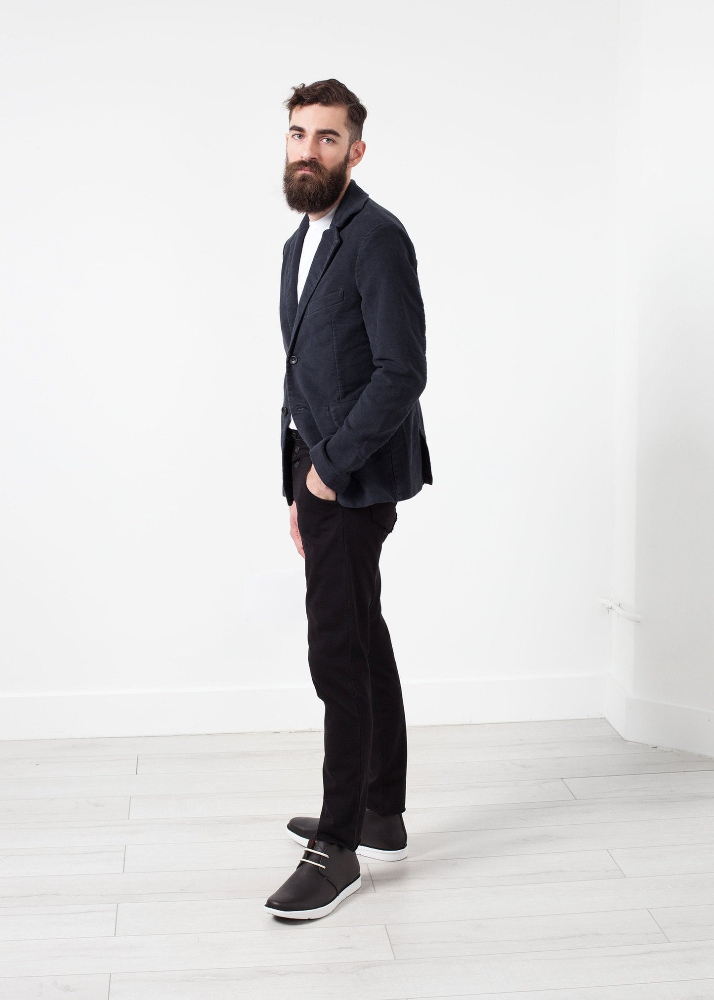 Zepo Brushed Cotton Blazer - annaclothes