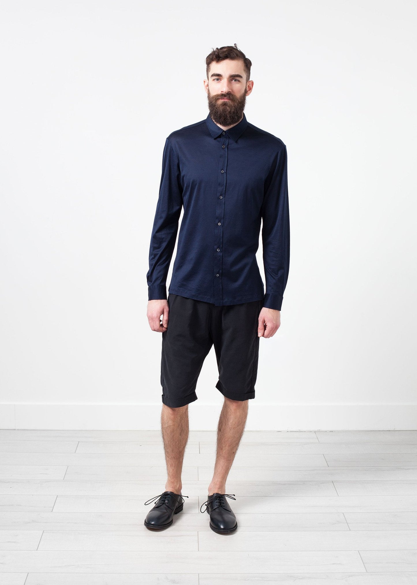 Scotland Button-Up in Navy - annaclothes