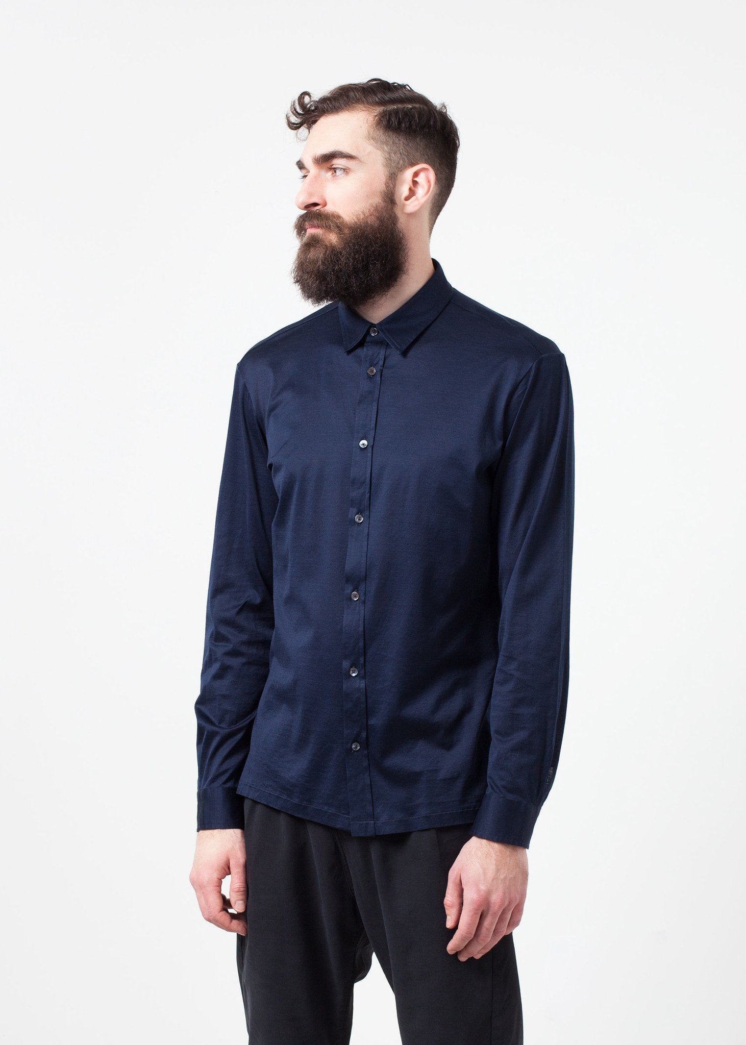 Scotland Button-Up in Navy - annaclothes