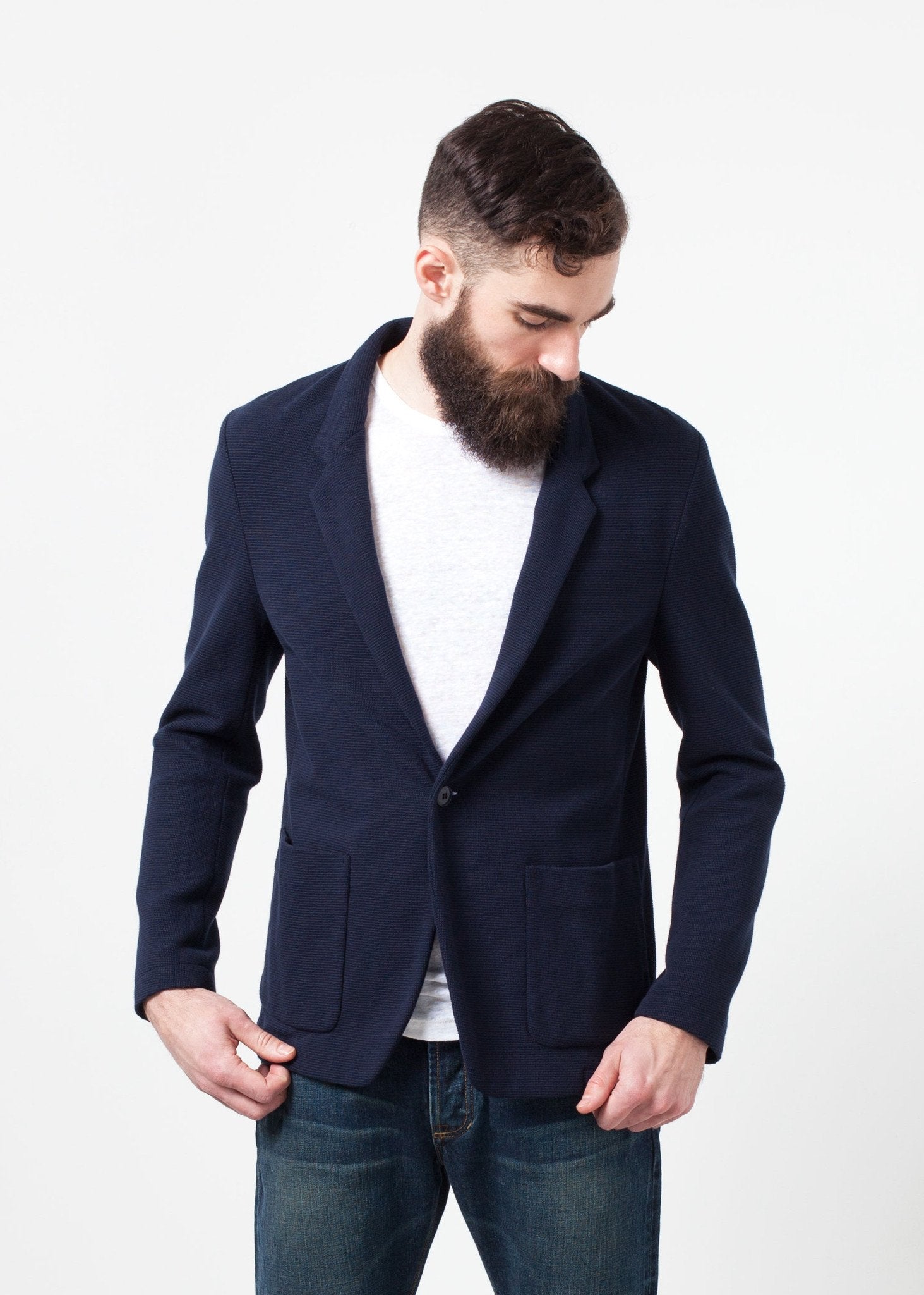 Cotton Jacket in Navy - annaclothes