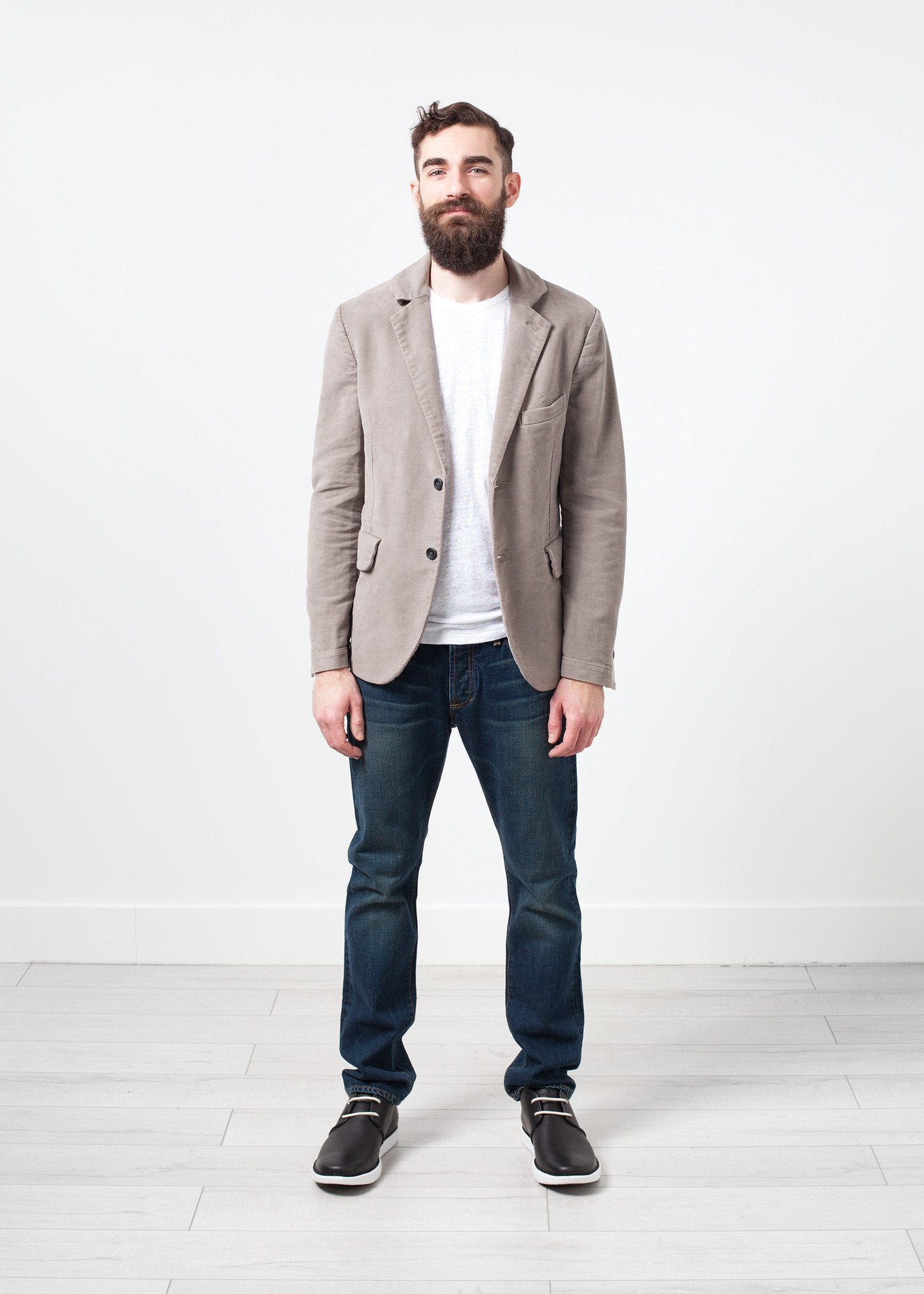 Zepo Brushed Cotton Blazer - annaclothes