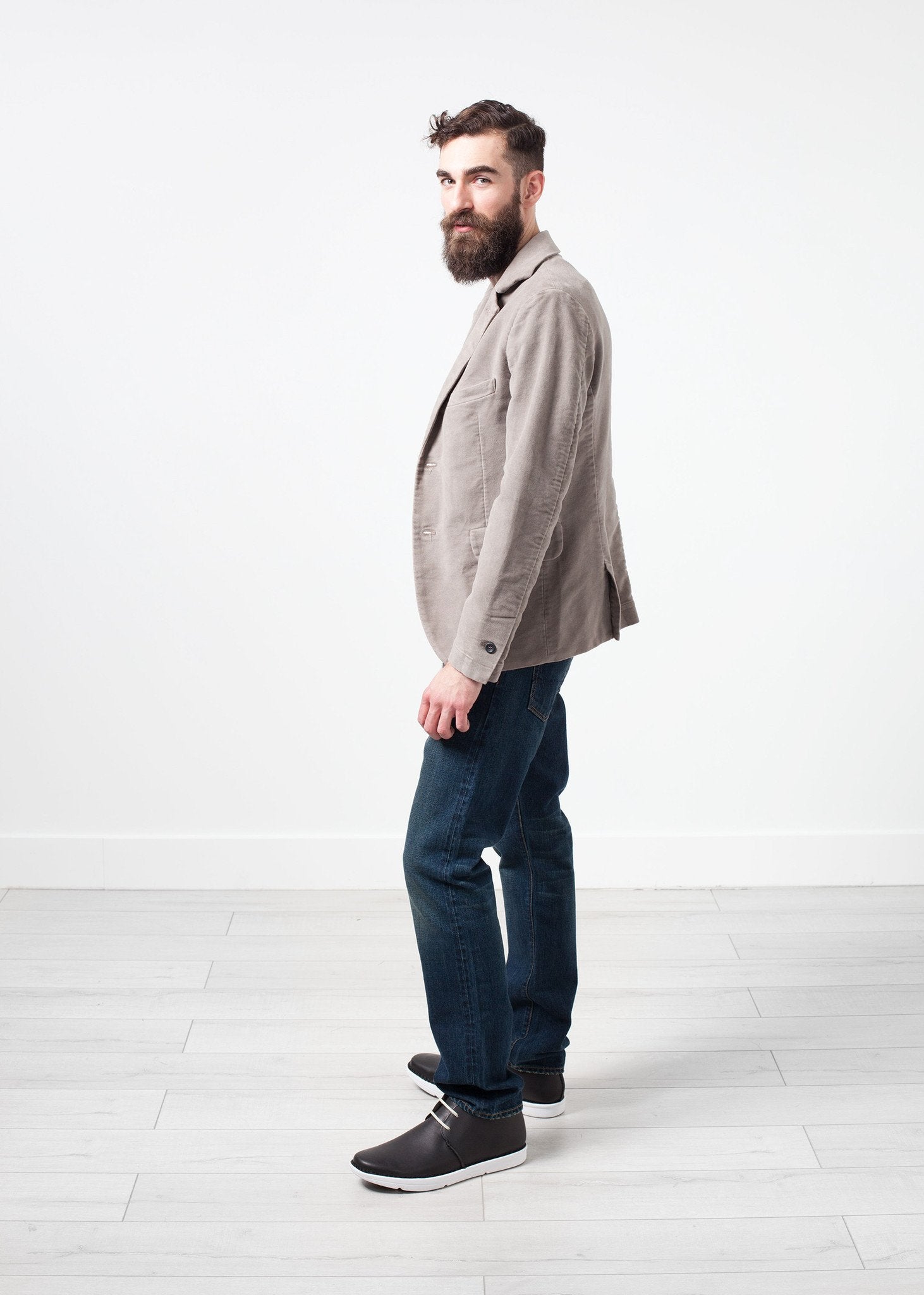 Zepo Brushed Cotton Blazer - annaclothes