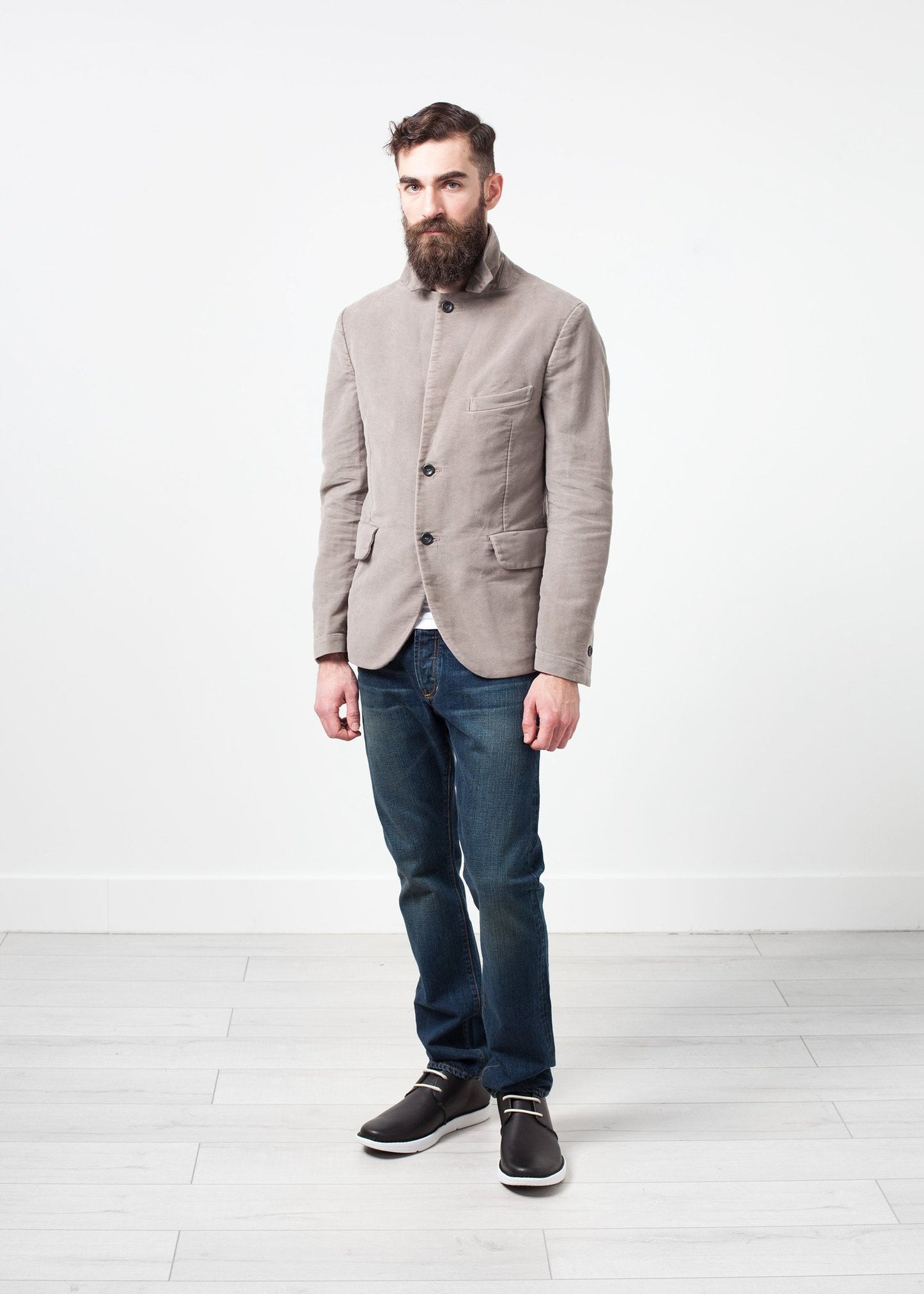 Zepo Brushed Cotton Blazer - annaclothes
