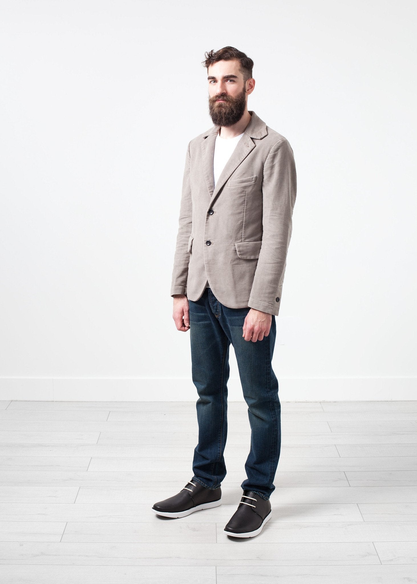 Zepo Brushed Cotton Blazer - annaclothes