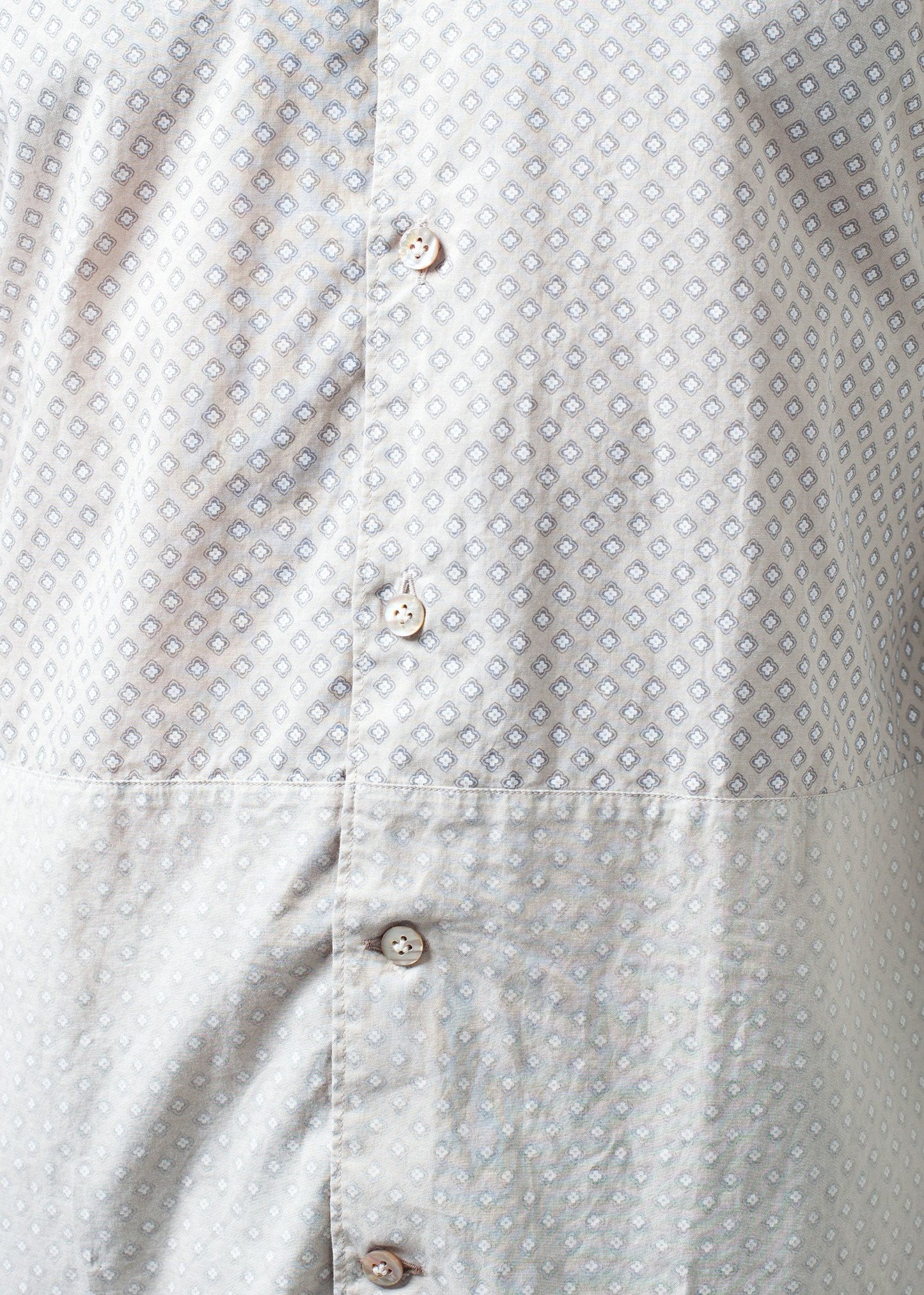 Patterned Button Up in Beige - annaclothes