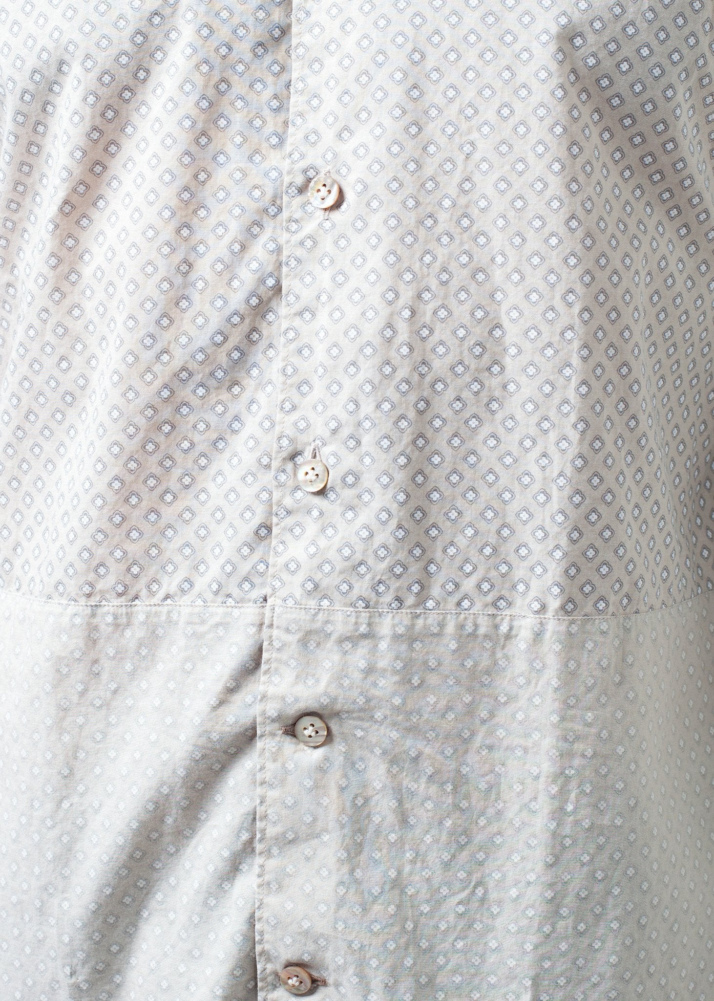 Patterned Button Up in Beige - annaclothes