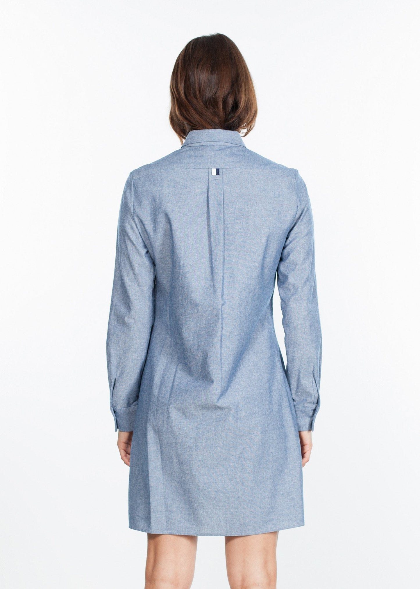 Chambray Shirtdress in Blue - annaclothes