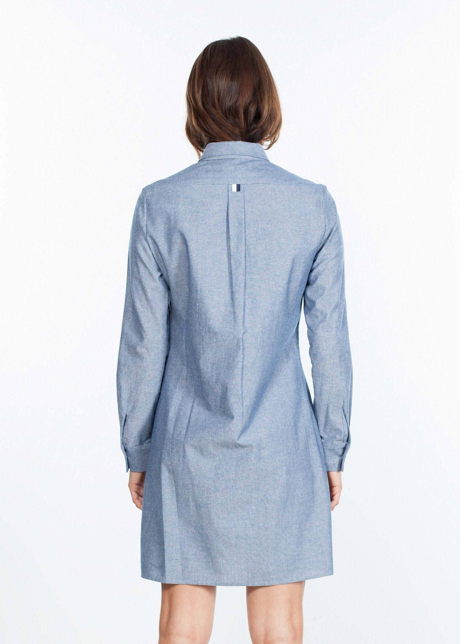 Chambray Shirtdress in Blue - annaclothes
