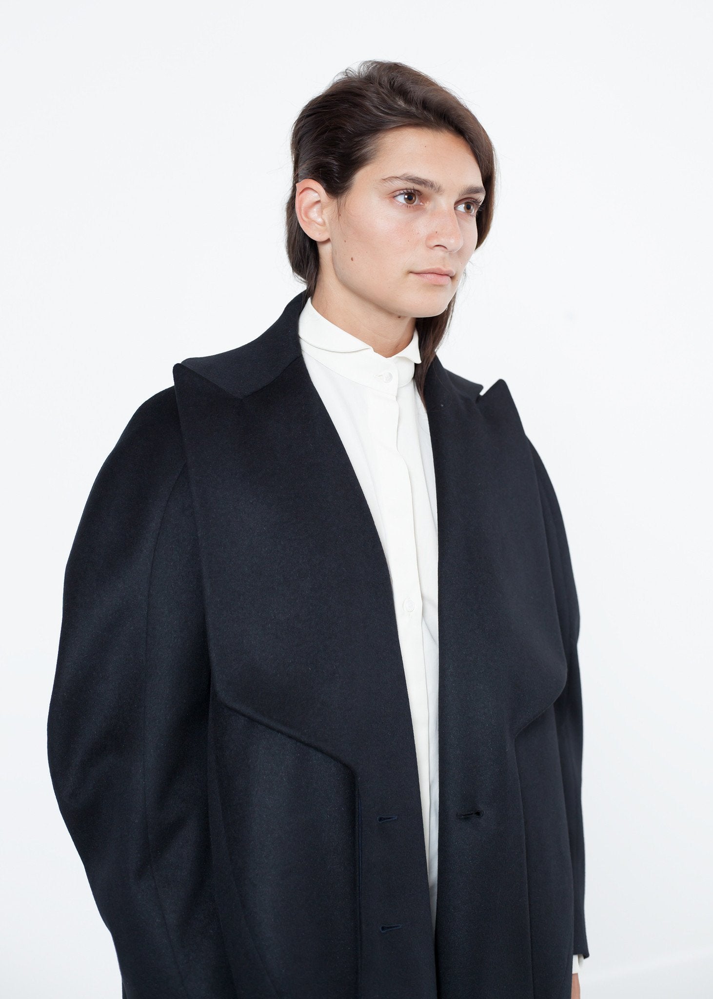 Shahmeena Cocoon Coat in Black - annaclothes