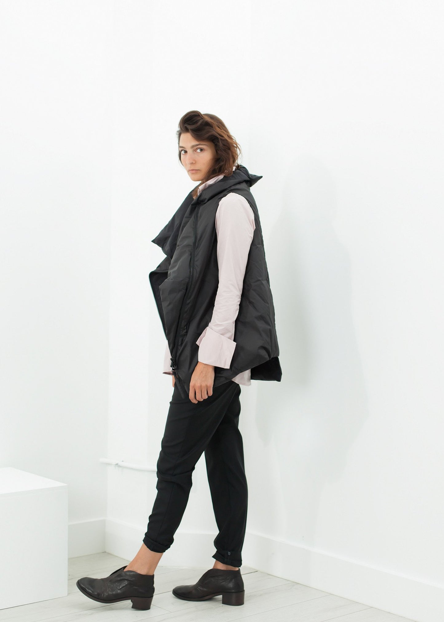 Pointed Collar Blouse in Rose - annaclothes