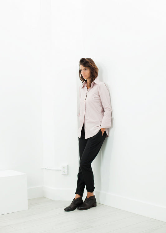 Pointed Collar Blouse in Rose - annaclothes