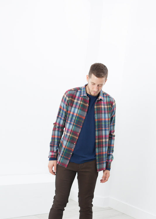 Riccardo Button-Up in Plaid Multi - annaclothes