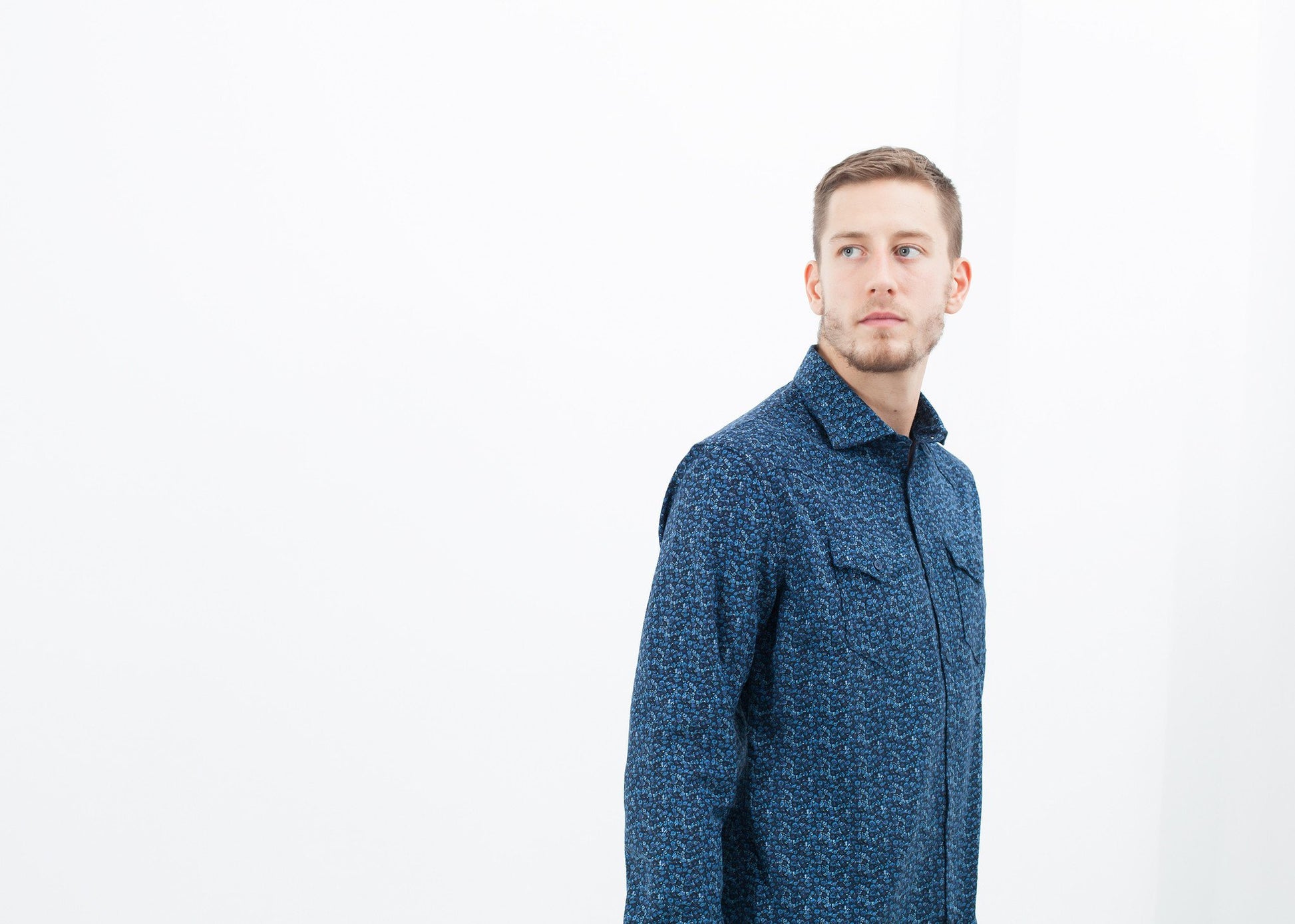 Western Arkansas Button-Up in Blue Floral - annaclothes