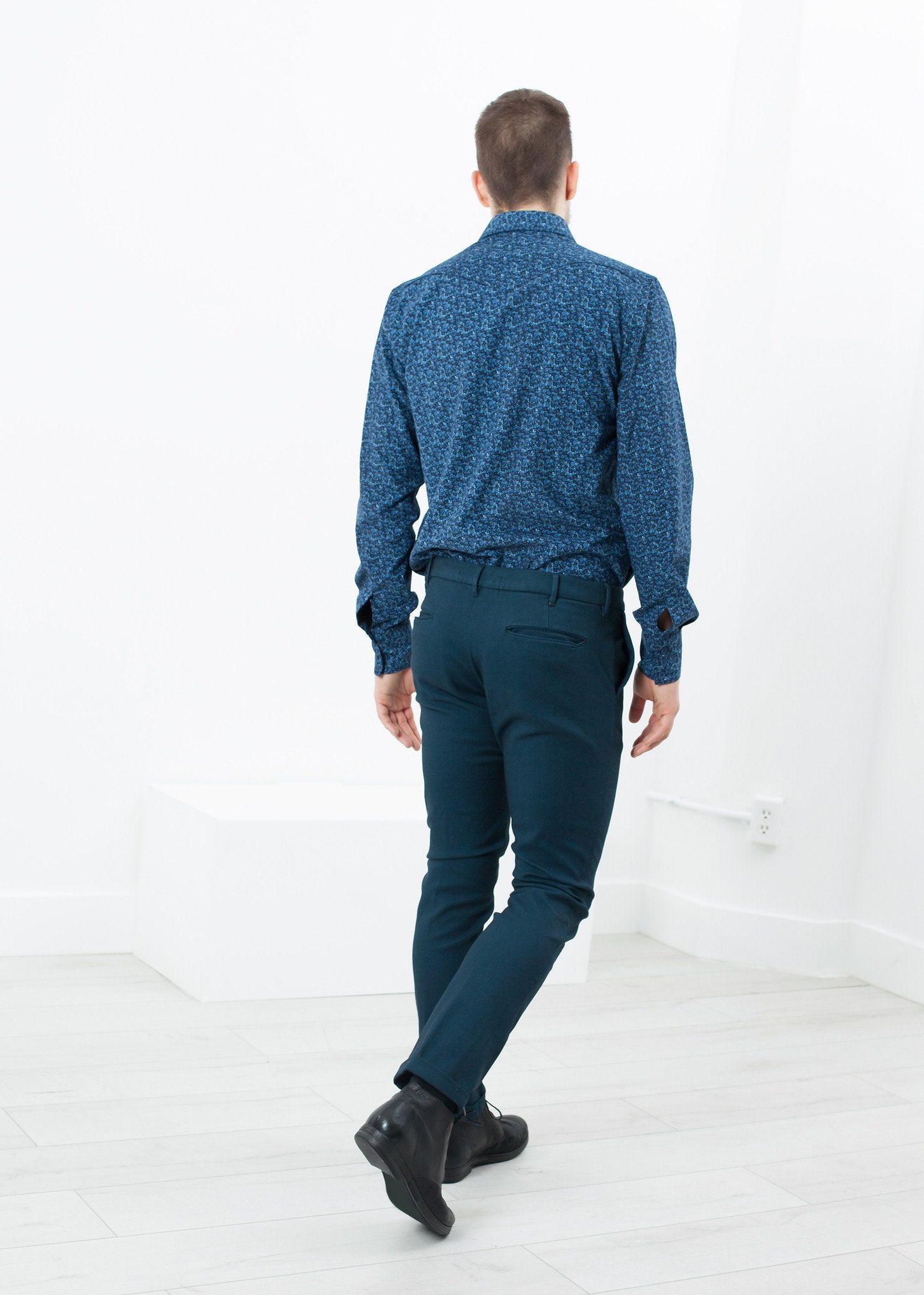 Diamond Weave Trouser in Sky - annaclothes