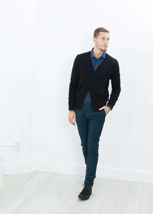 Diamond Weave Trouser in Sky - annaclothes