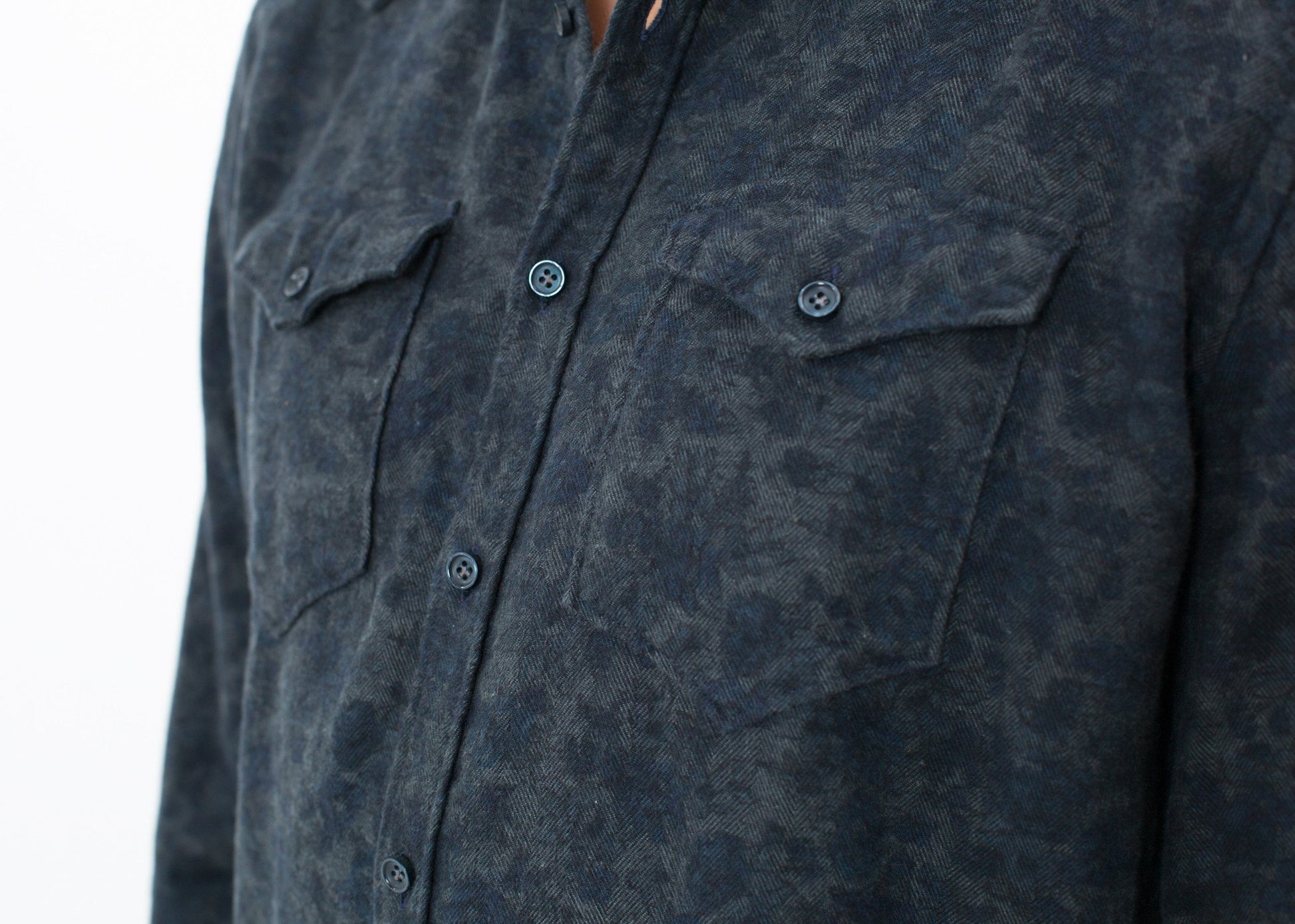 Western Arkansas Button-Up in Dark Hash Floral - annaclothes