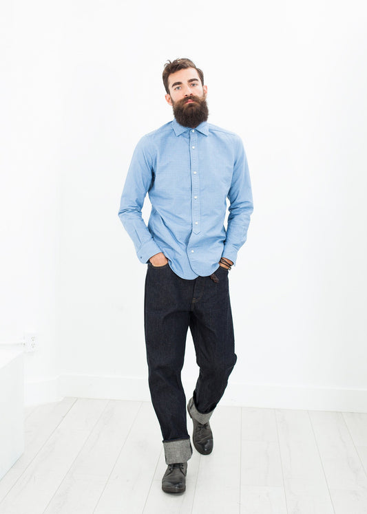British Officer's Shirt in Sky Blue - annaclothes