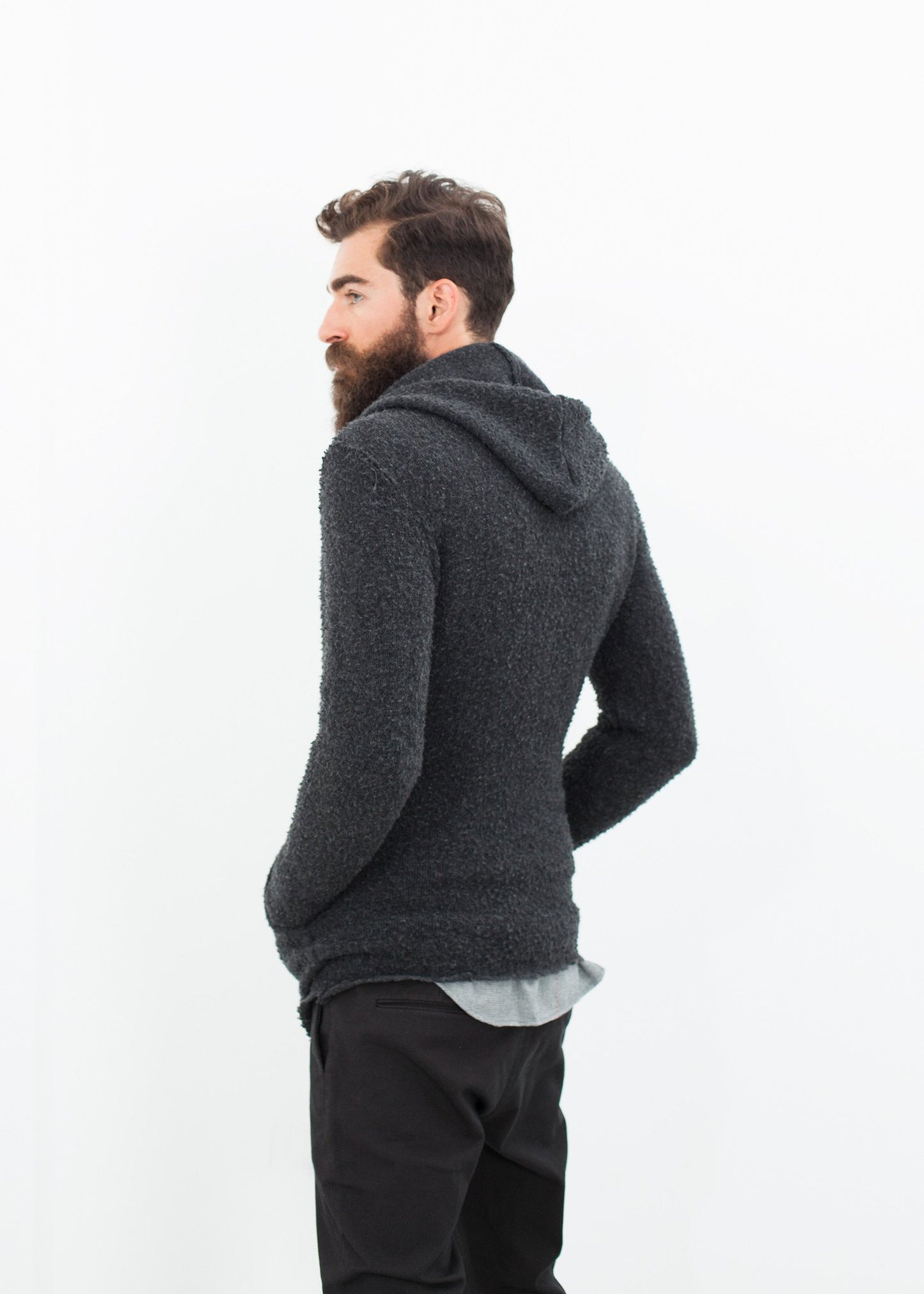Pill Zip Sweater in Anthracite - annaclothes