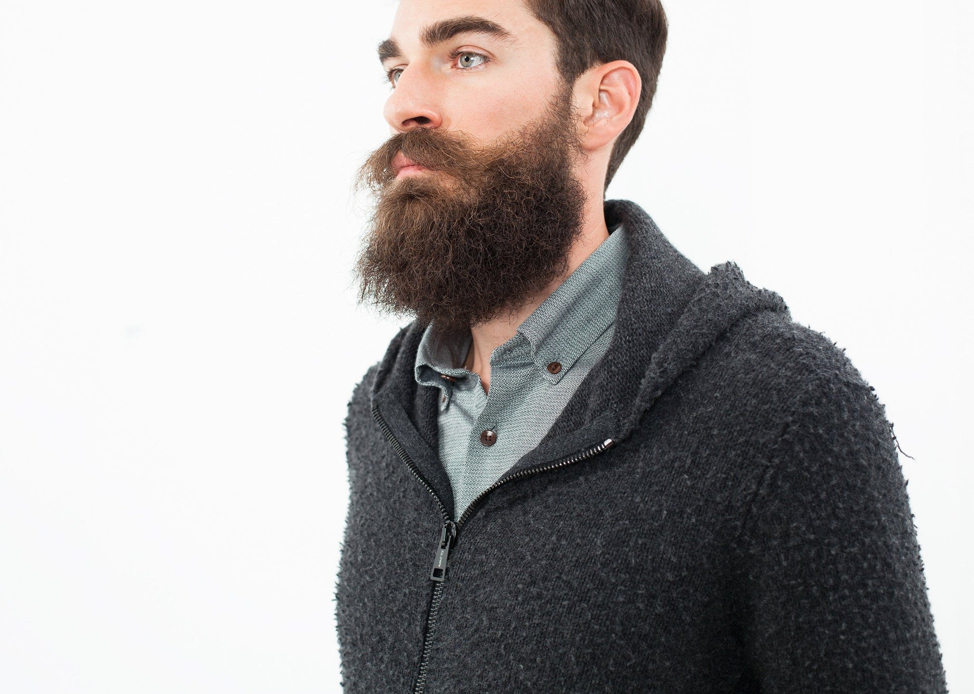 Pill Zip Sweater in Anthracite - annaclothes
