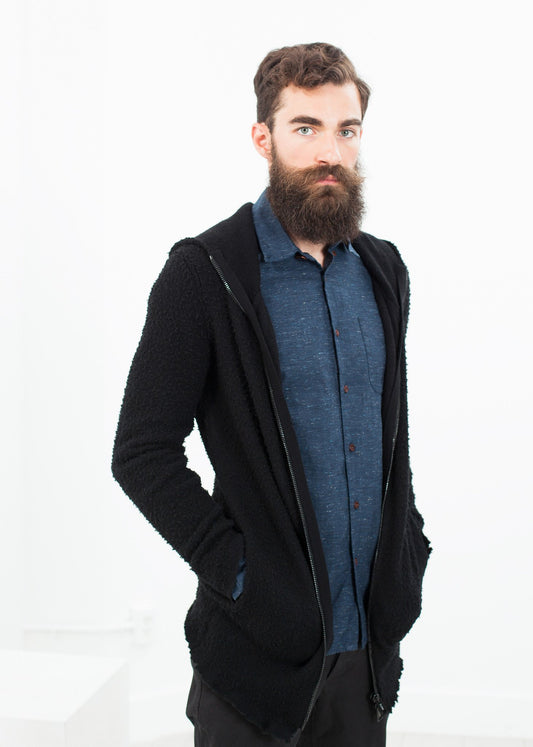 Pill Zip Sweater in Black - annaclothes