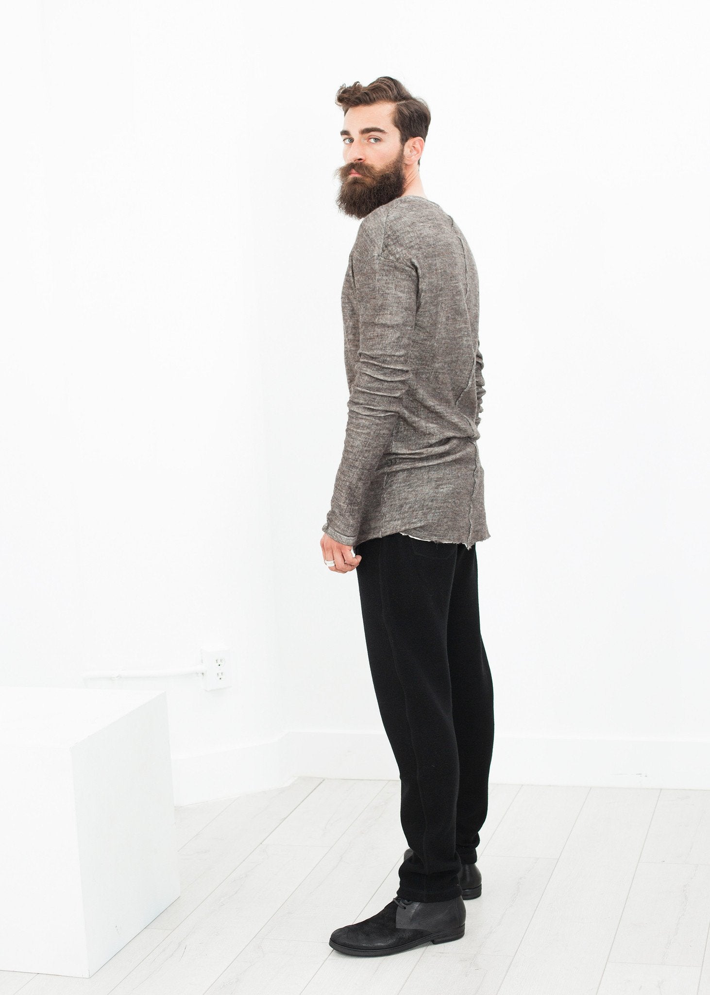 Extra Long Sleeve Sweater in Cavern - annaclothes