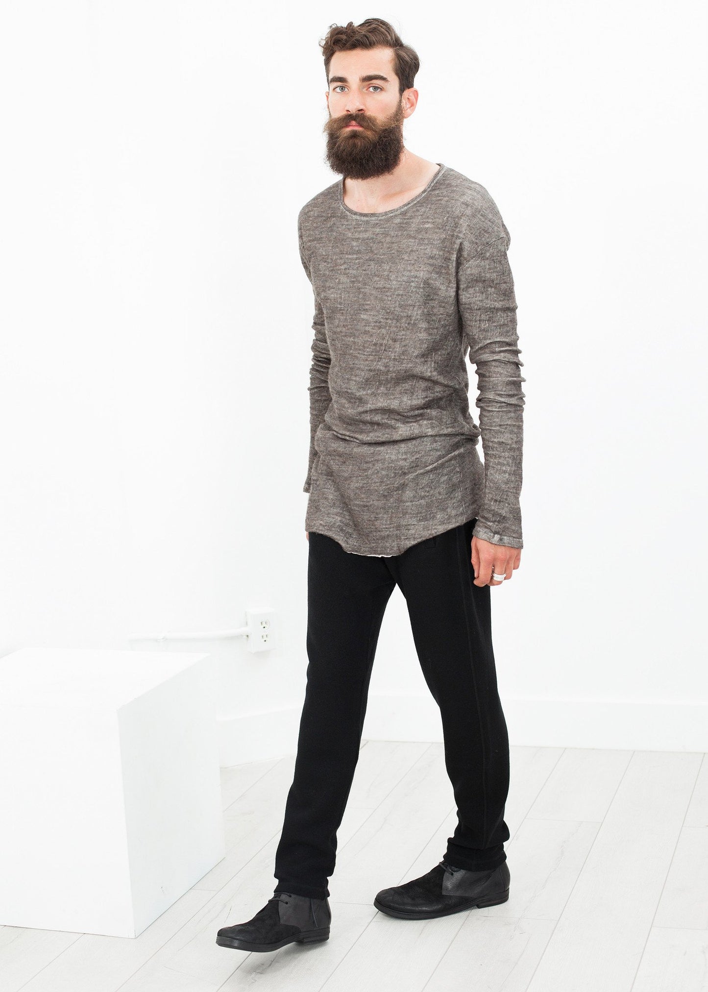 Extra Long Sleeve Sweater in Cavern - annaclothes