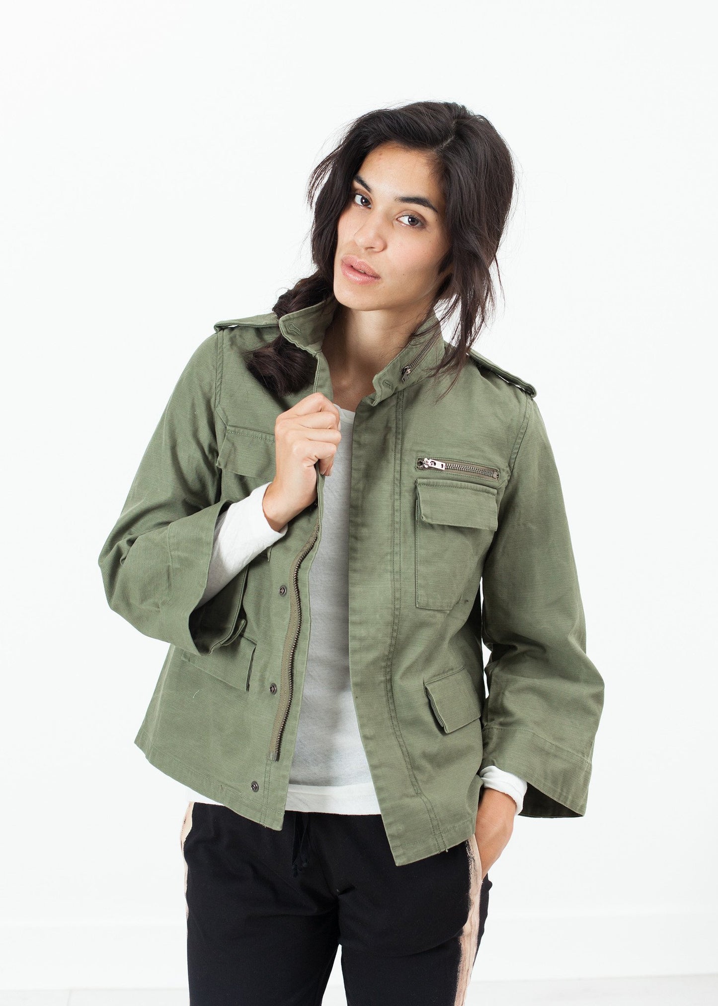 Big Army Jacket in Olive - annaclothes