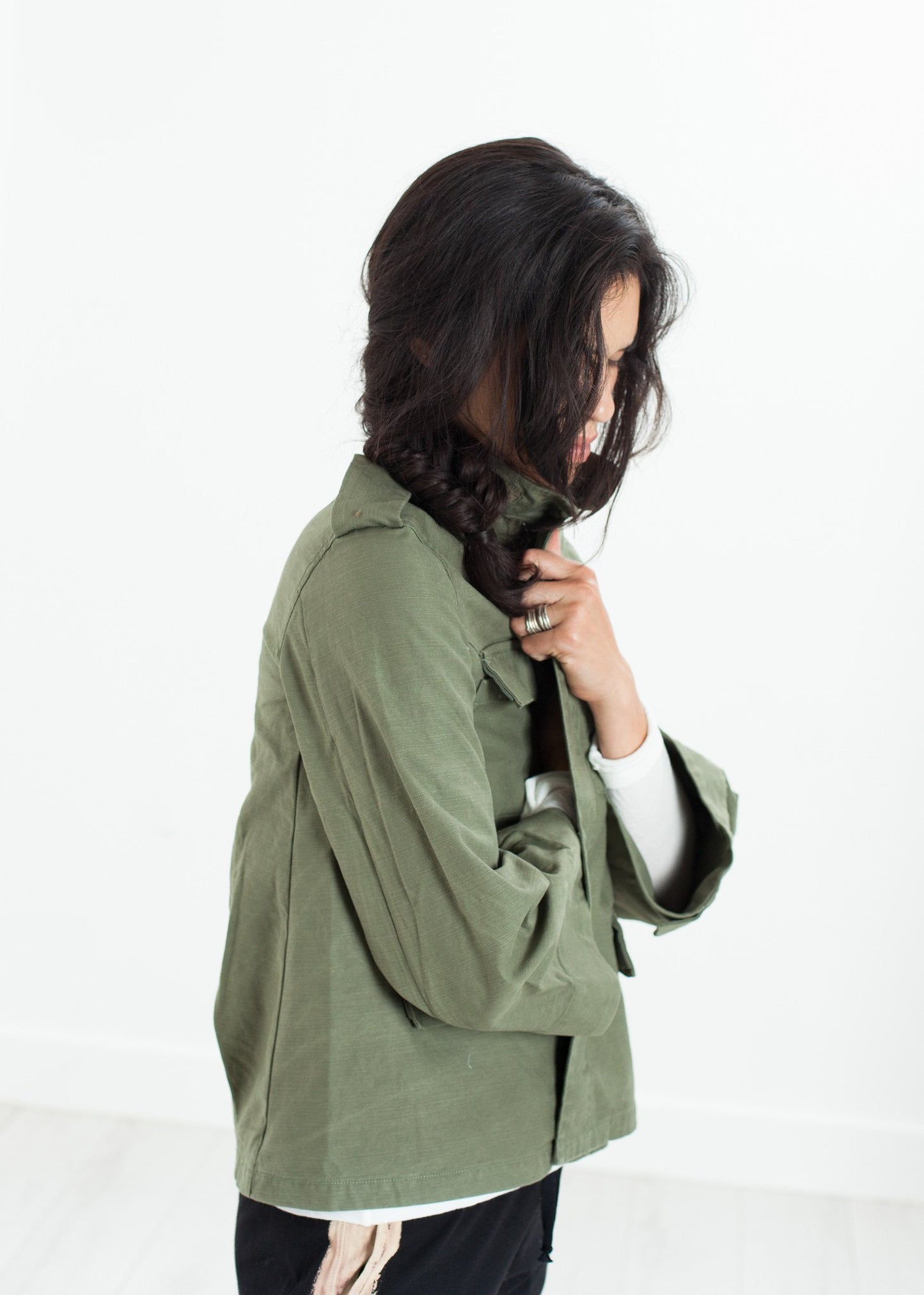 Big Army Jacket in Olive - annaclothes