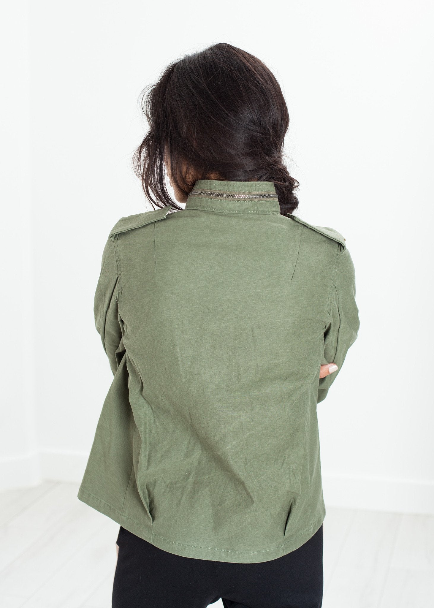 Big Army Jacket in Olive - annaclothes