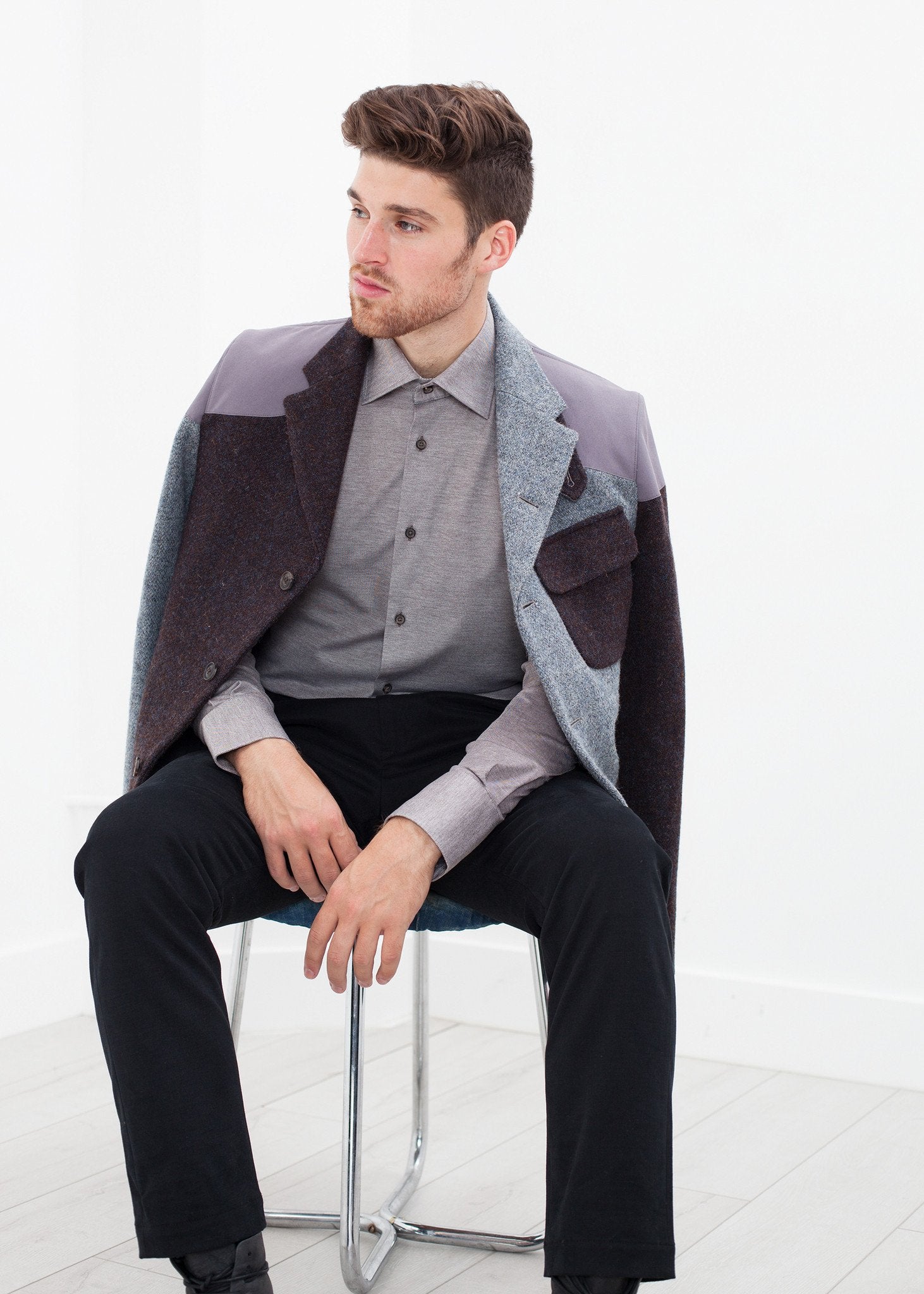 Crazy Mallory Jacket in Blue Mix - annaclothes