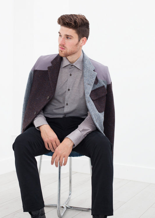 Crazy Mallory Jacket in Blue Mix - annaclothes