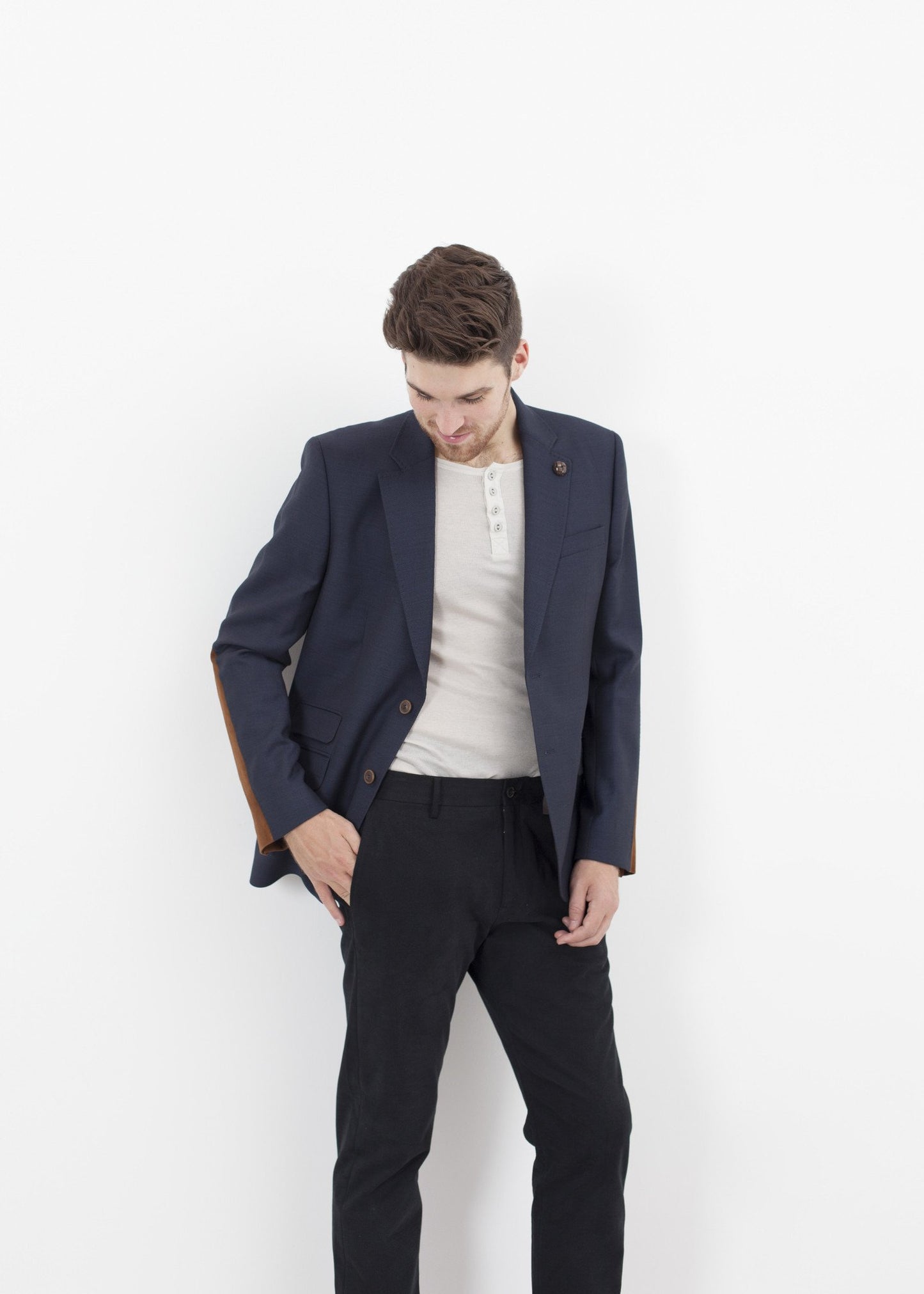 Swift Low Blazer in Navy - annaclothes